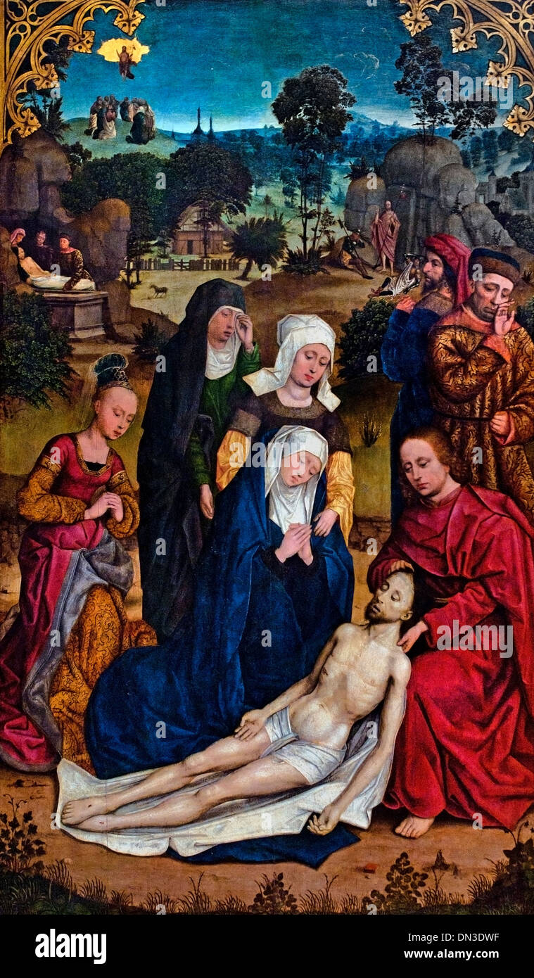 Lamentation of Christ 15 Century German Germany Stock Photo