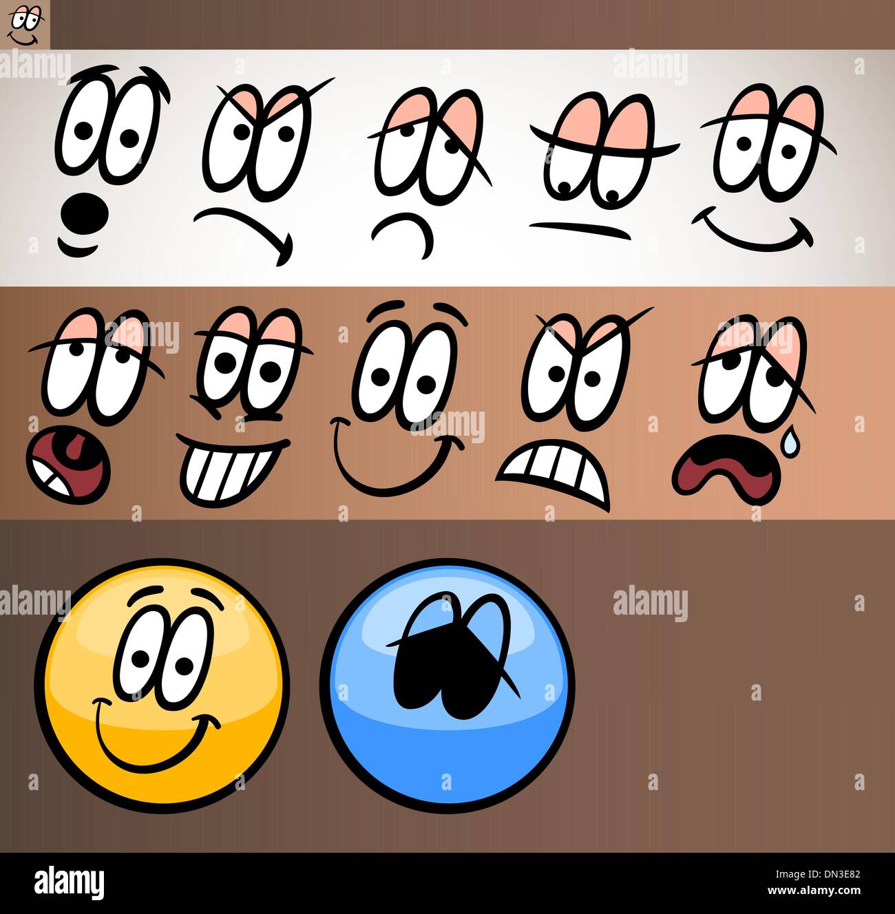 emoticon elements set cartoon illustration Stock Vector Image & Art - Alamy