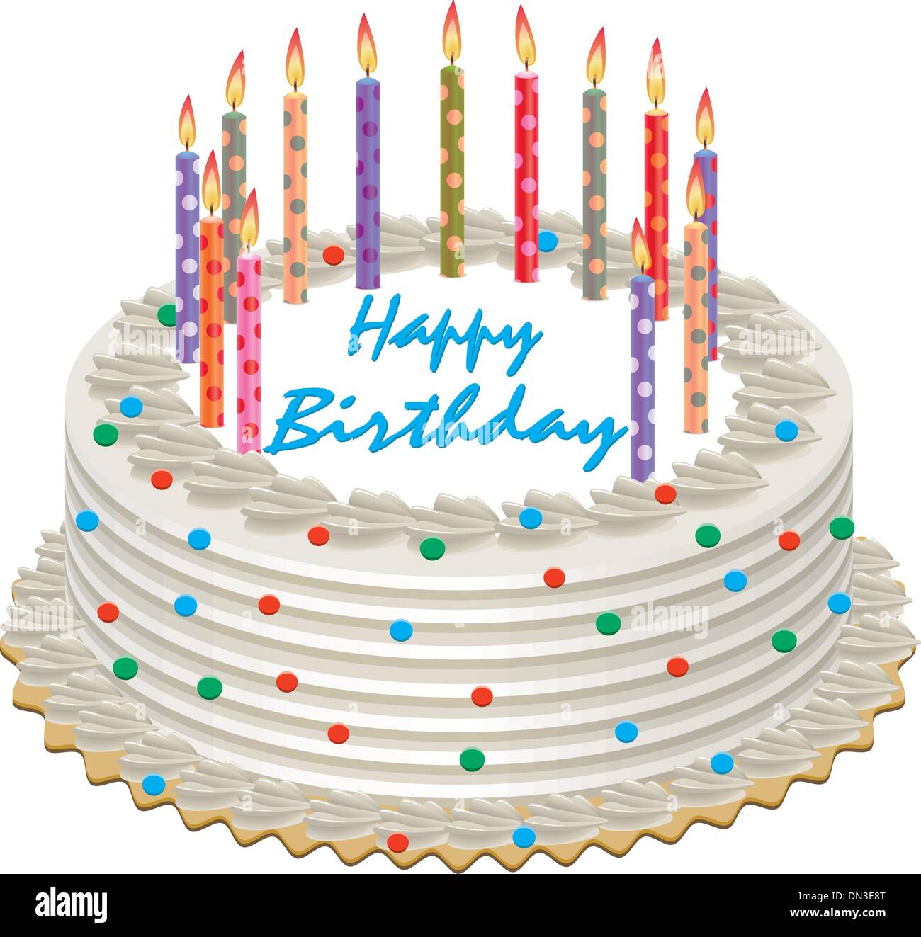 vector birthday cake Stock Vector Image & Art - Alamy