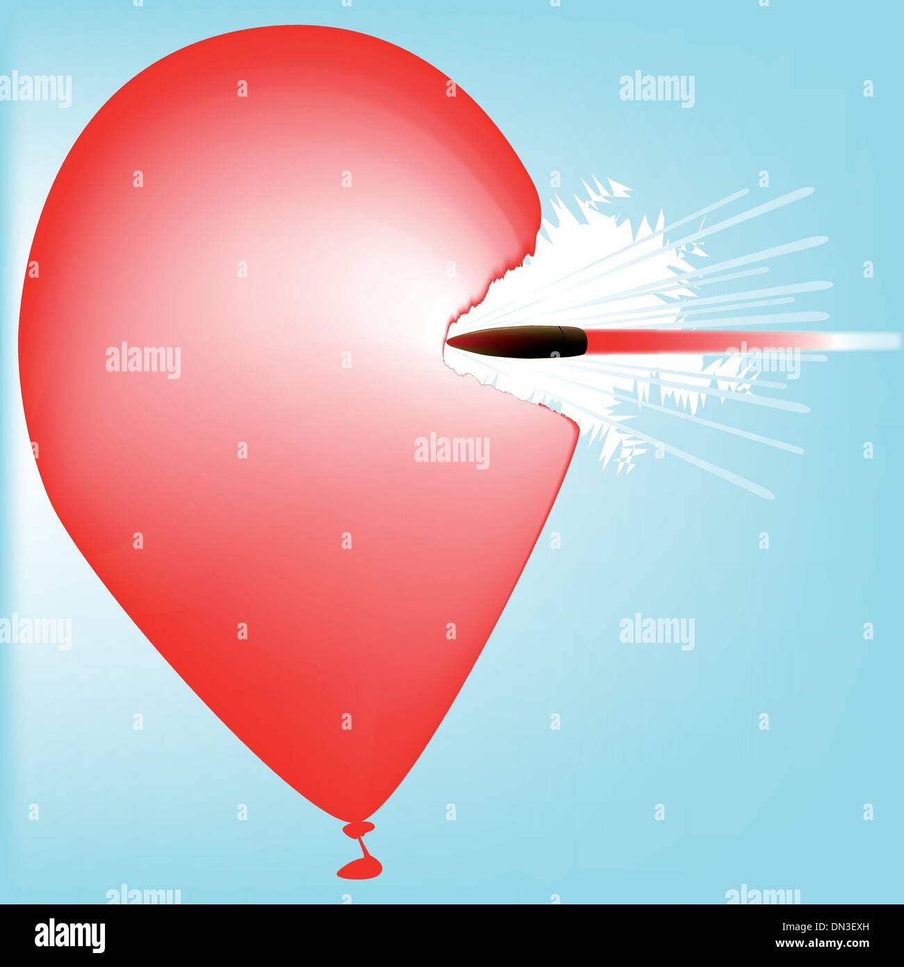 Bullet Hitting a Balloon Stock Vector Image & Art - Alamy