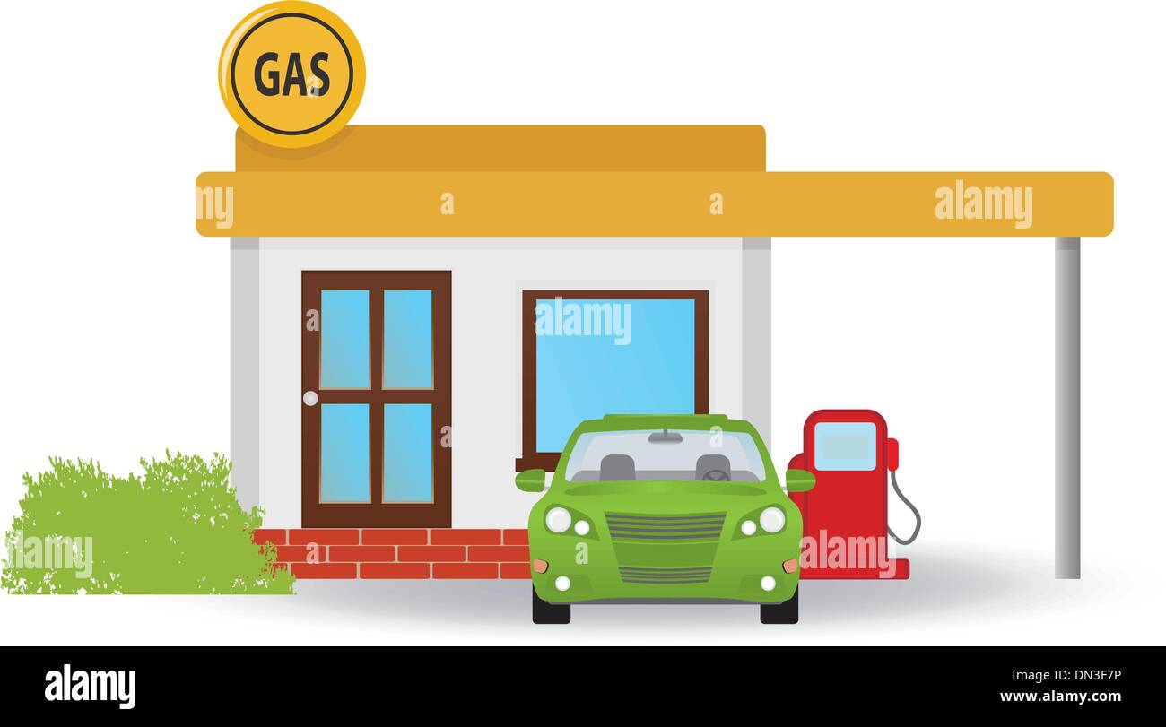 Gas Station Stock Vector