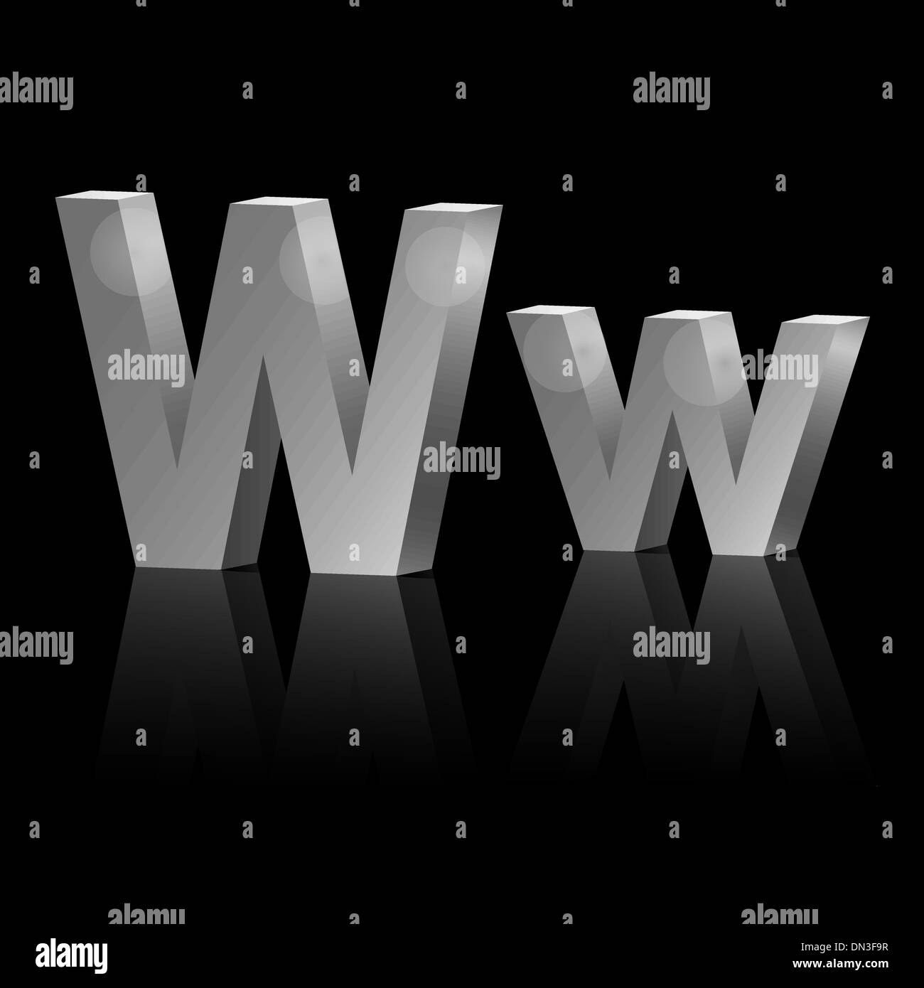 Metallic letter W Stock Vector Image & Art Alamy
