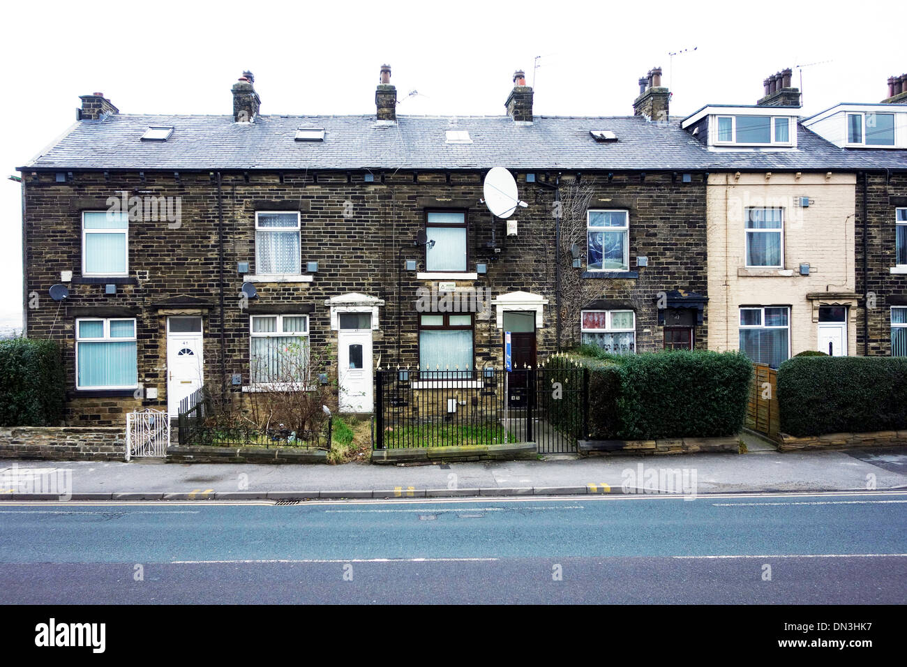 Stone terraced houses in Bradford, UK Stock Photo Alamy