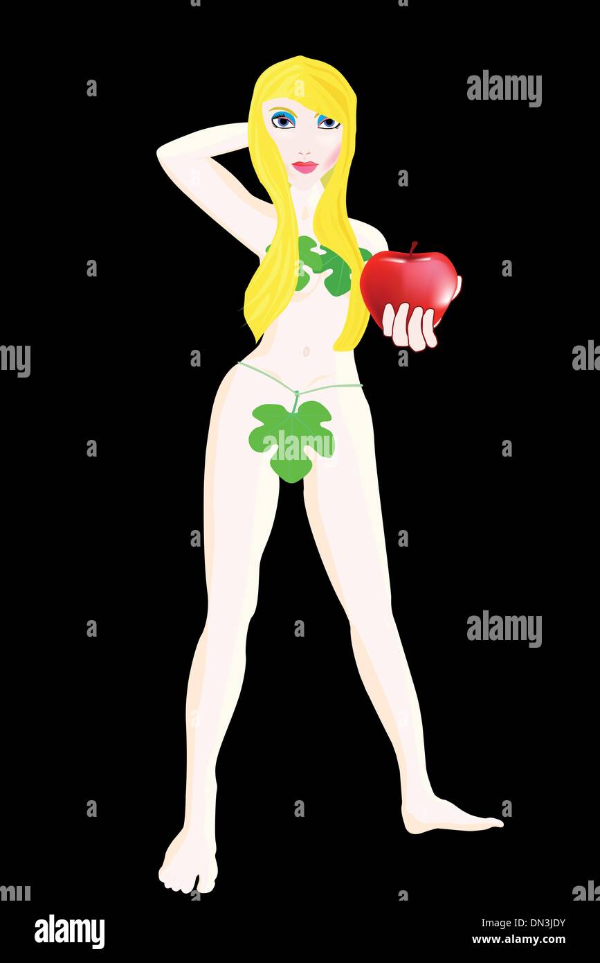 Eve with Apple Stock Vector
