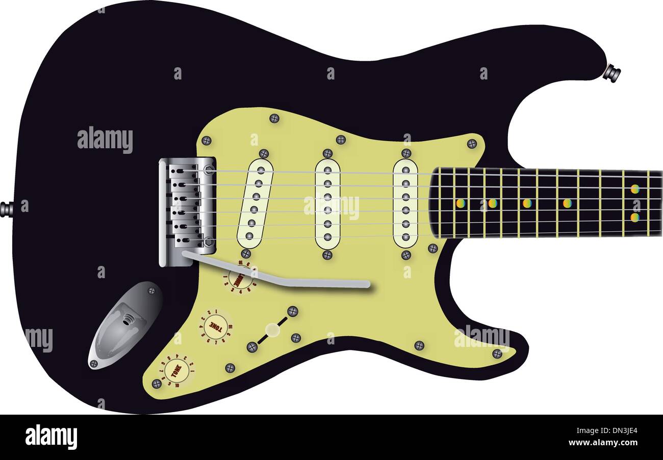 Black Electric Guitar Stock Vector Image & Art - Alamy