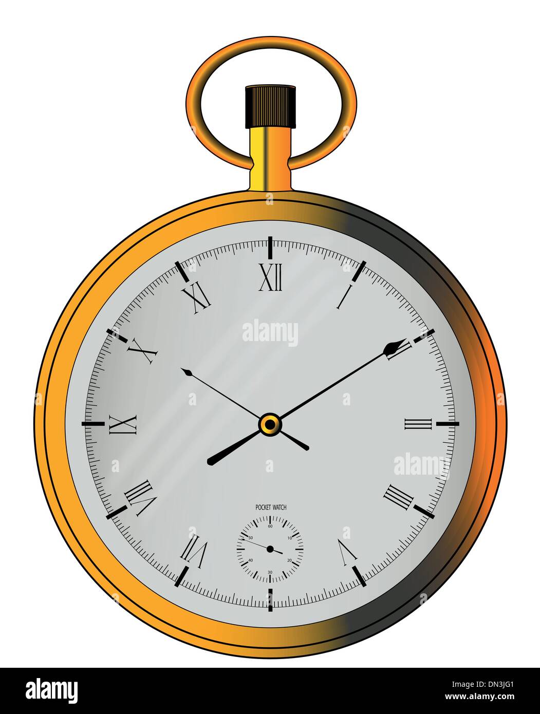 Gold pocket watch Stock Vector Images Alamy