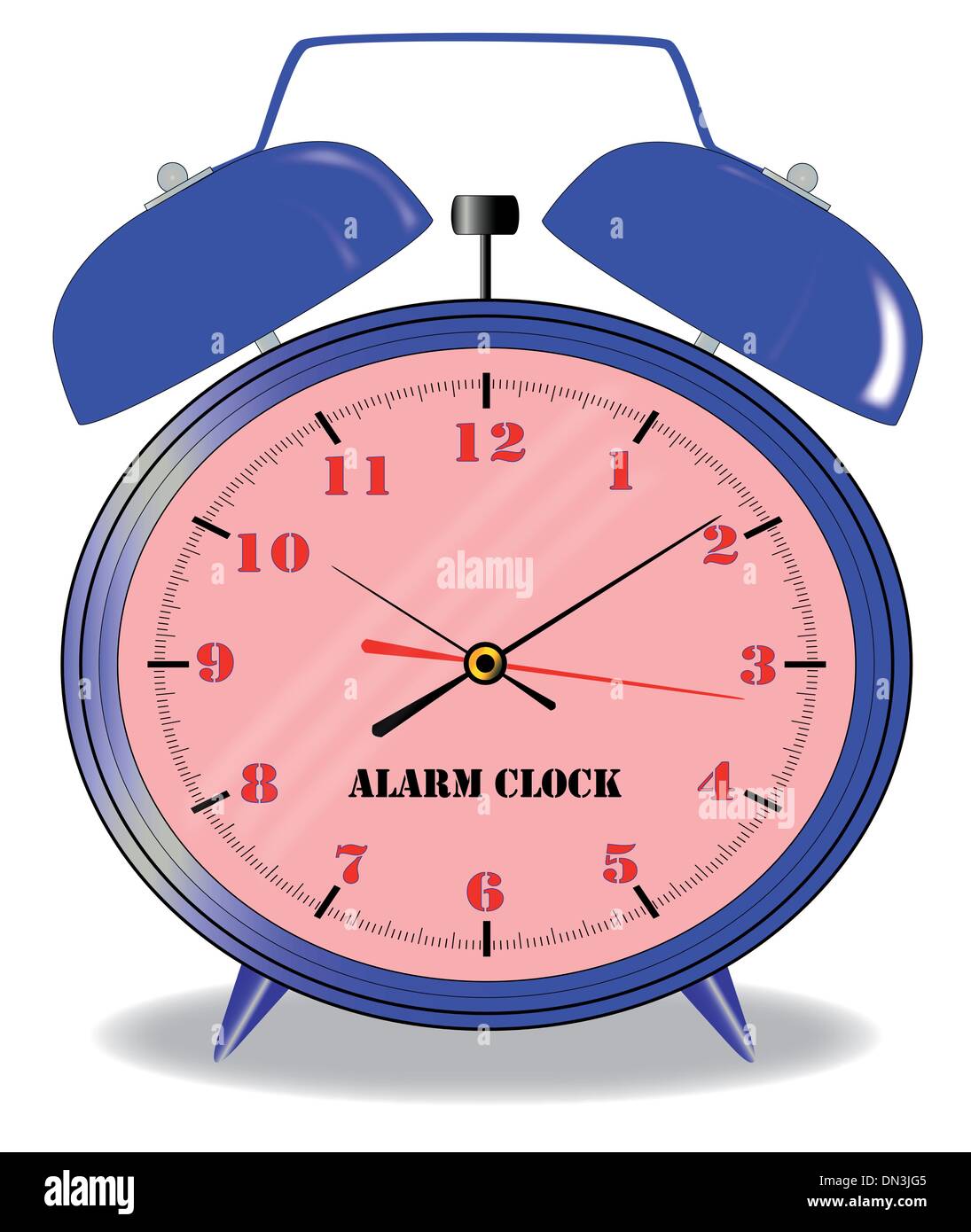 Oval Alarm Clock Stock Vector