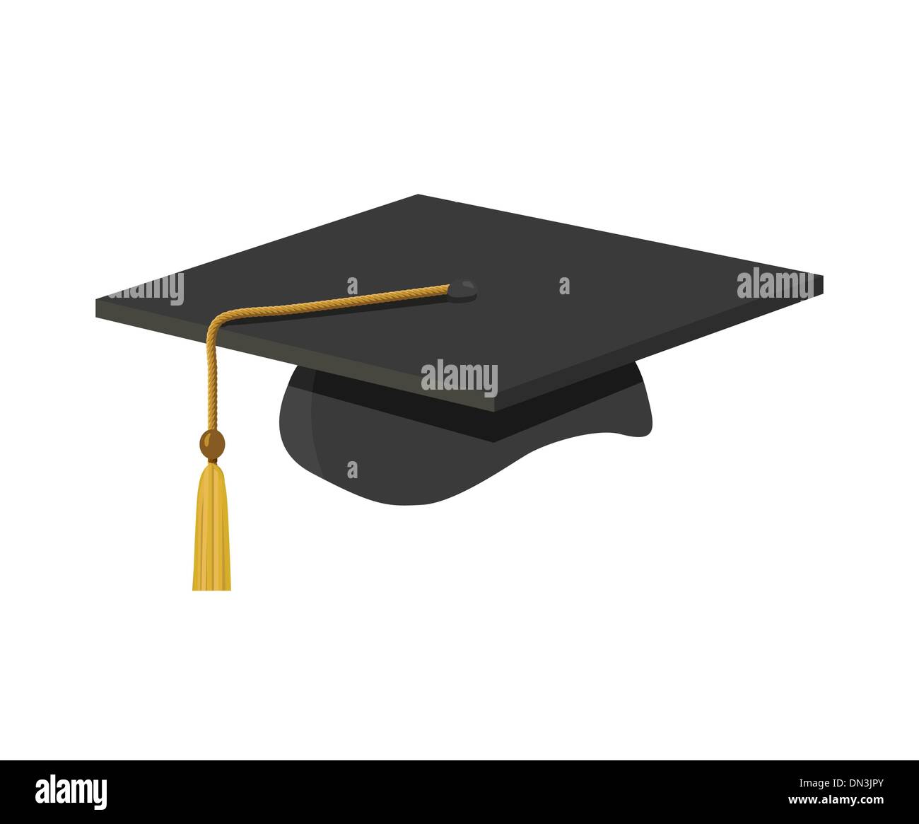 a graduation cap with tassle Stock Vector