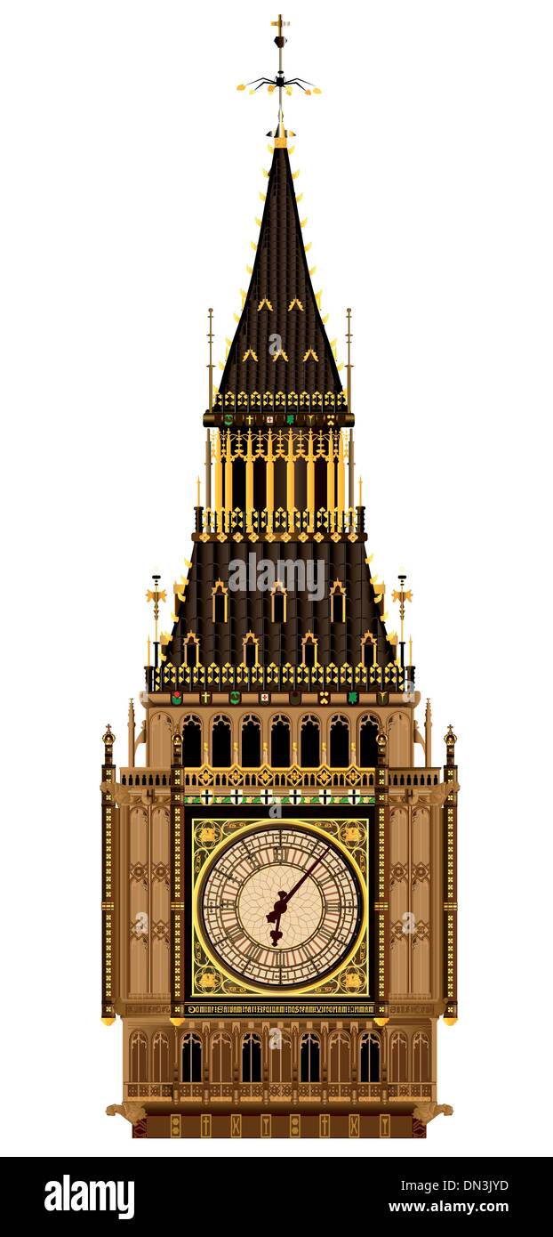 Clock hands big ben Stock Vector Images Alamy