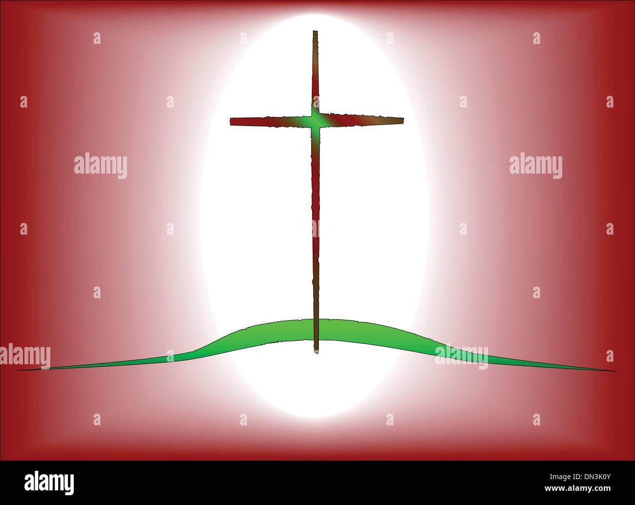 The Green Hill Stock Vector