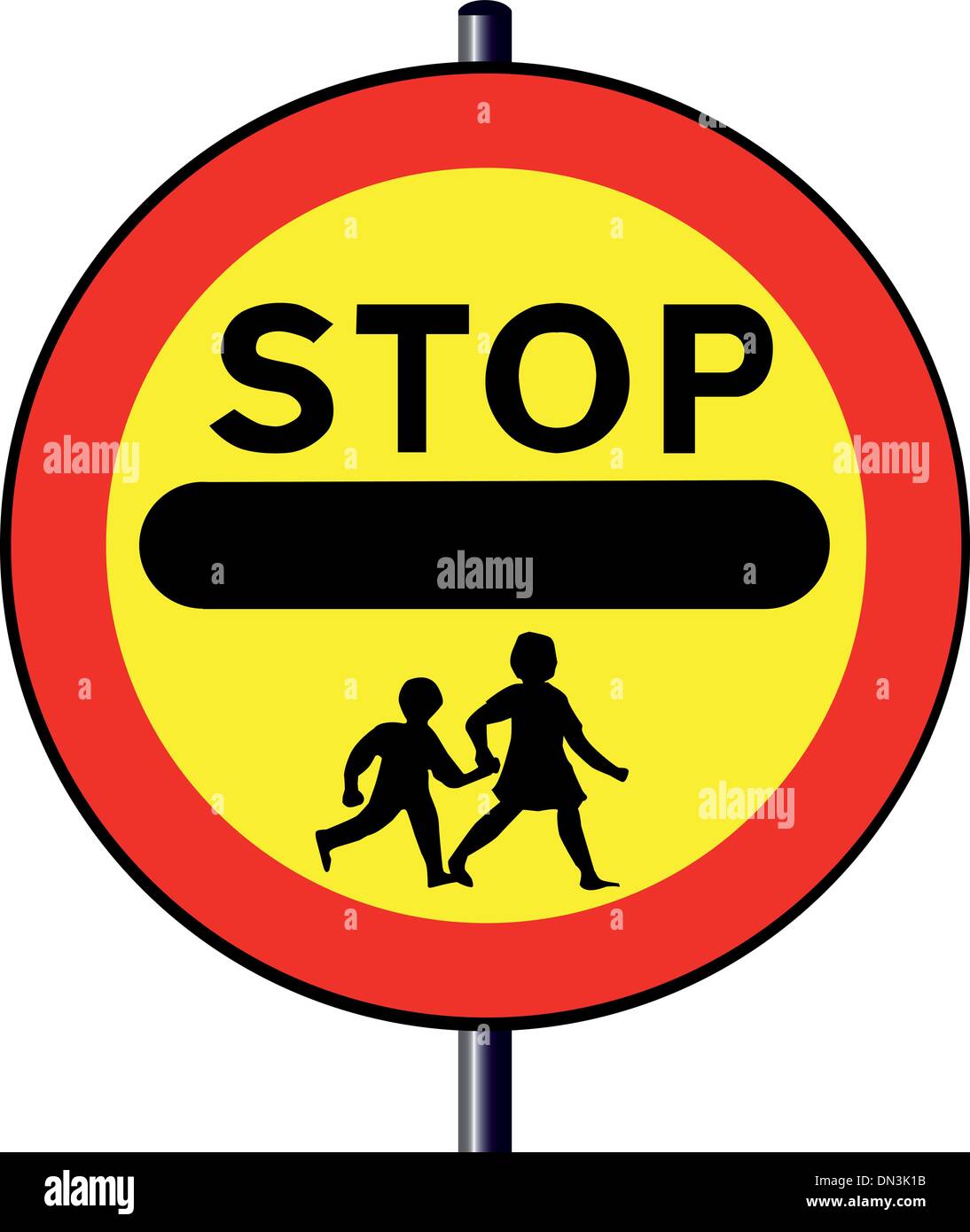 Stop Children Sign Stock Vector