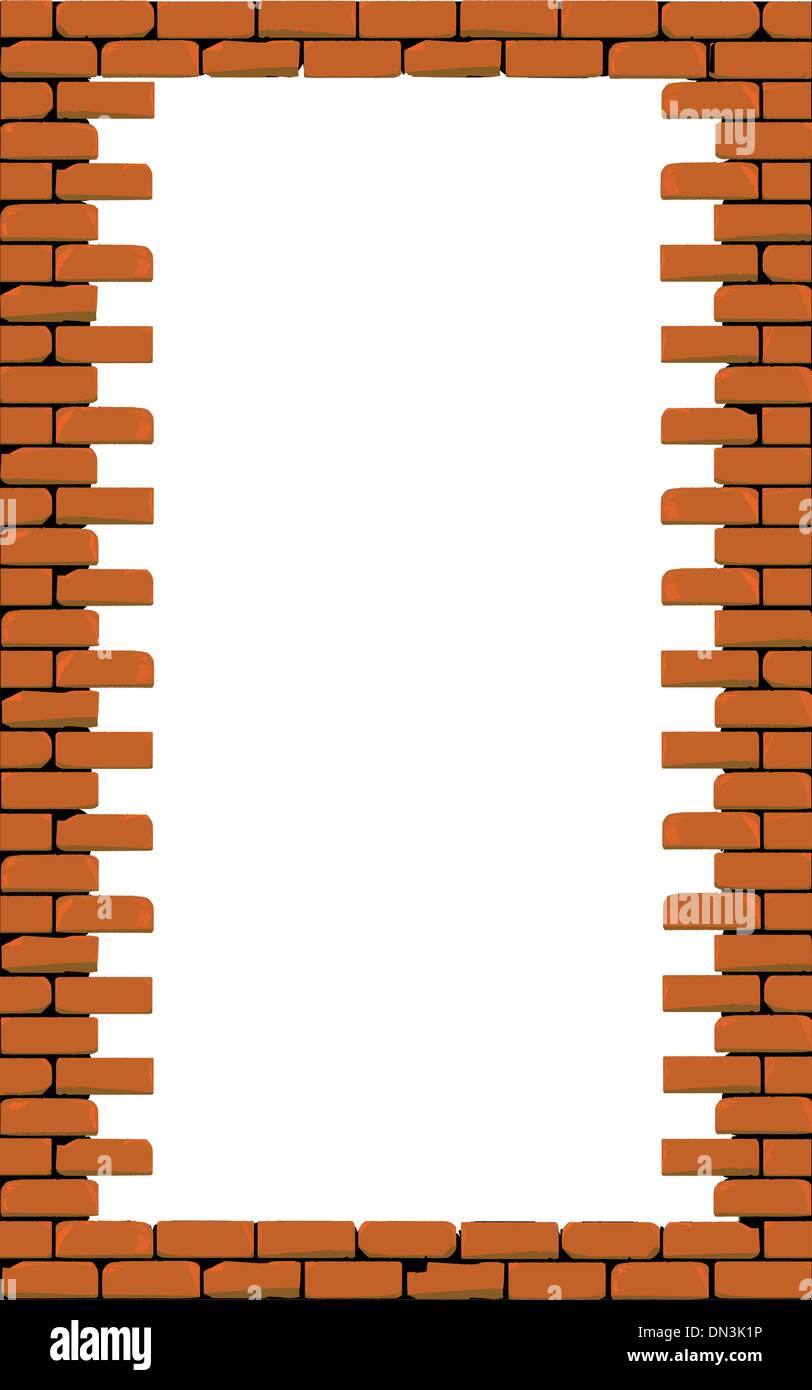 Hole in a Brick Wall Stock Vector
