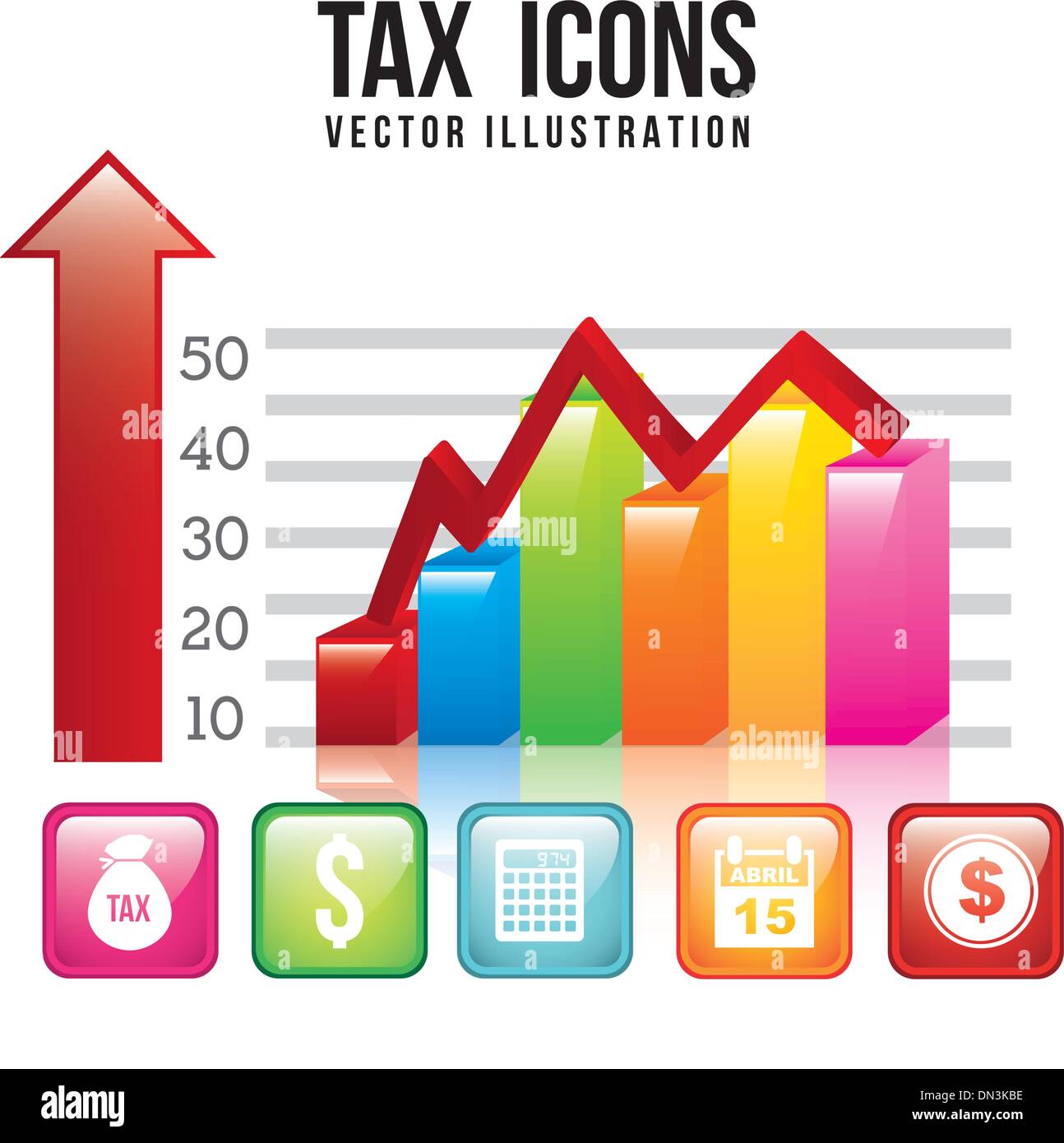 Tax document button Stock Vector Images - Alamy