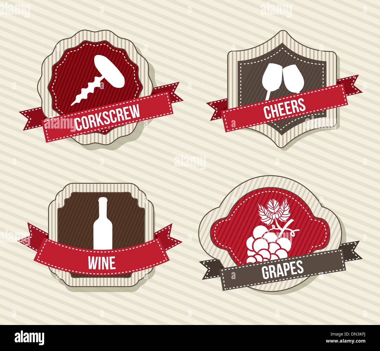 wine labels Stock Vector