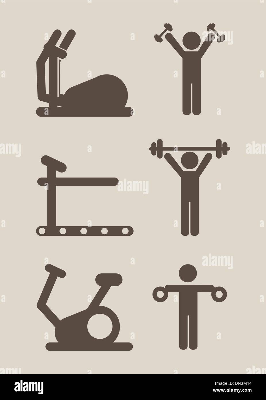 Vintage gym equipment Stock Vector Images - Alamy