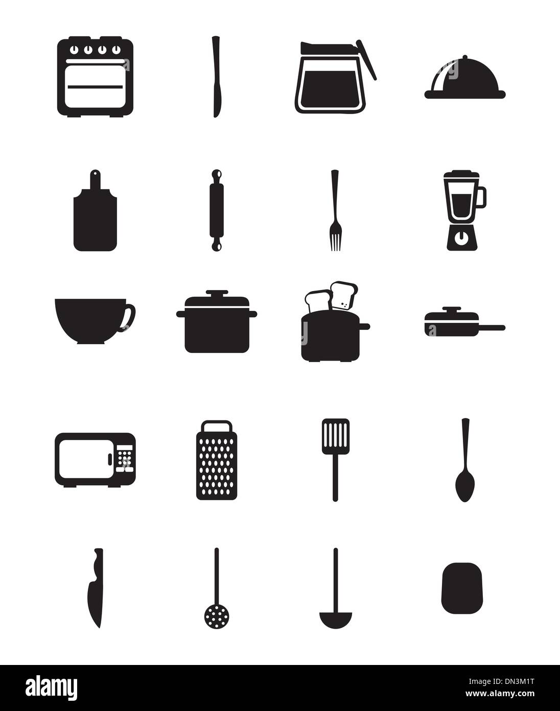 kitchen icons Stock Vector