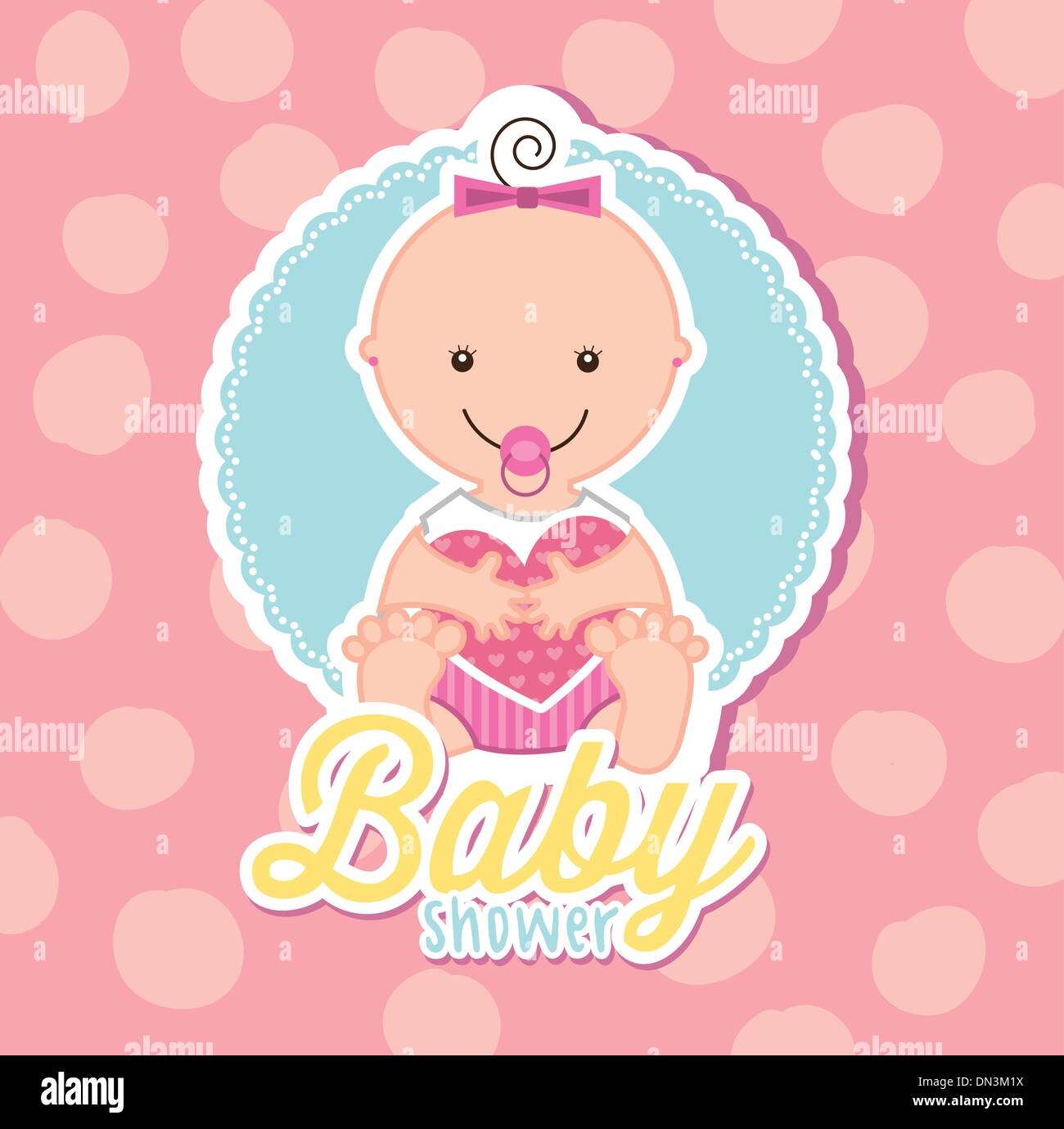 Girl yellow bow Stock Vector Images - Alamy
