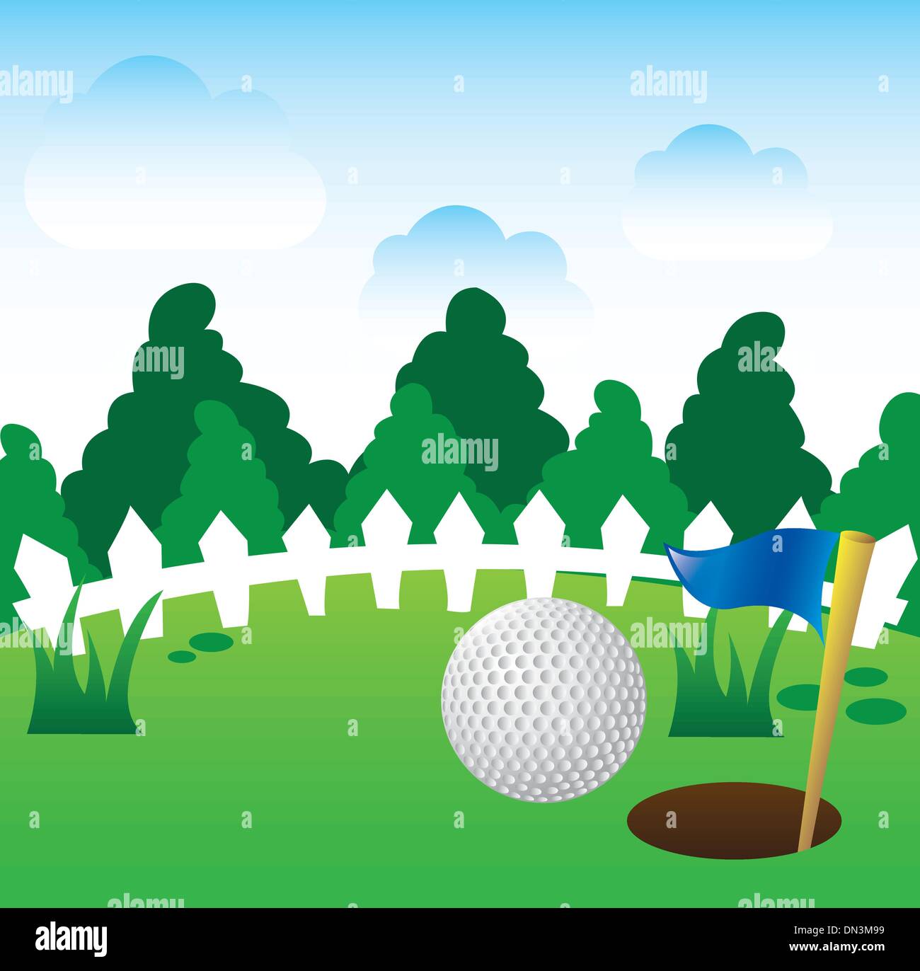 Golf landscape image Stock Vector Images - Alamy