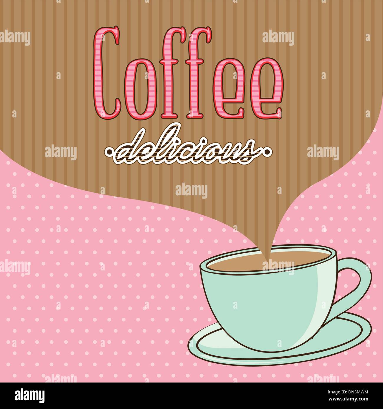 Girl drinks coffee Stock Vector Images - Alamy