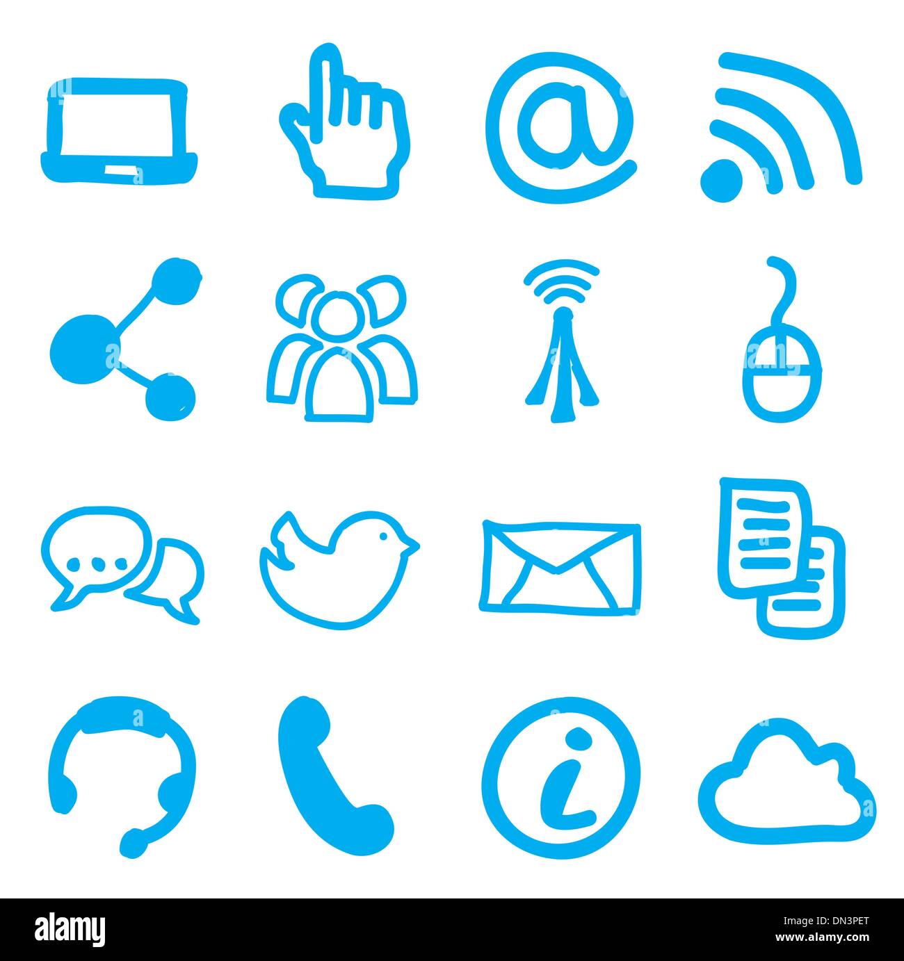 Hand symbols for communication Cut Out Stock Images & Pictures - Alamy