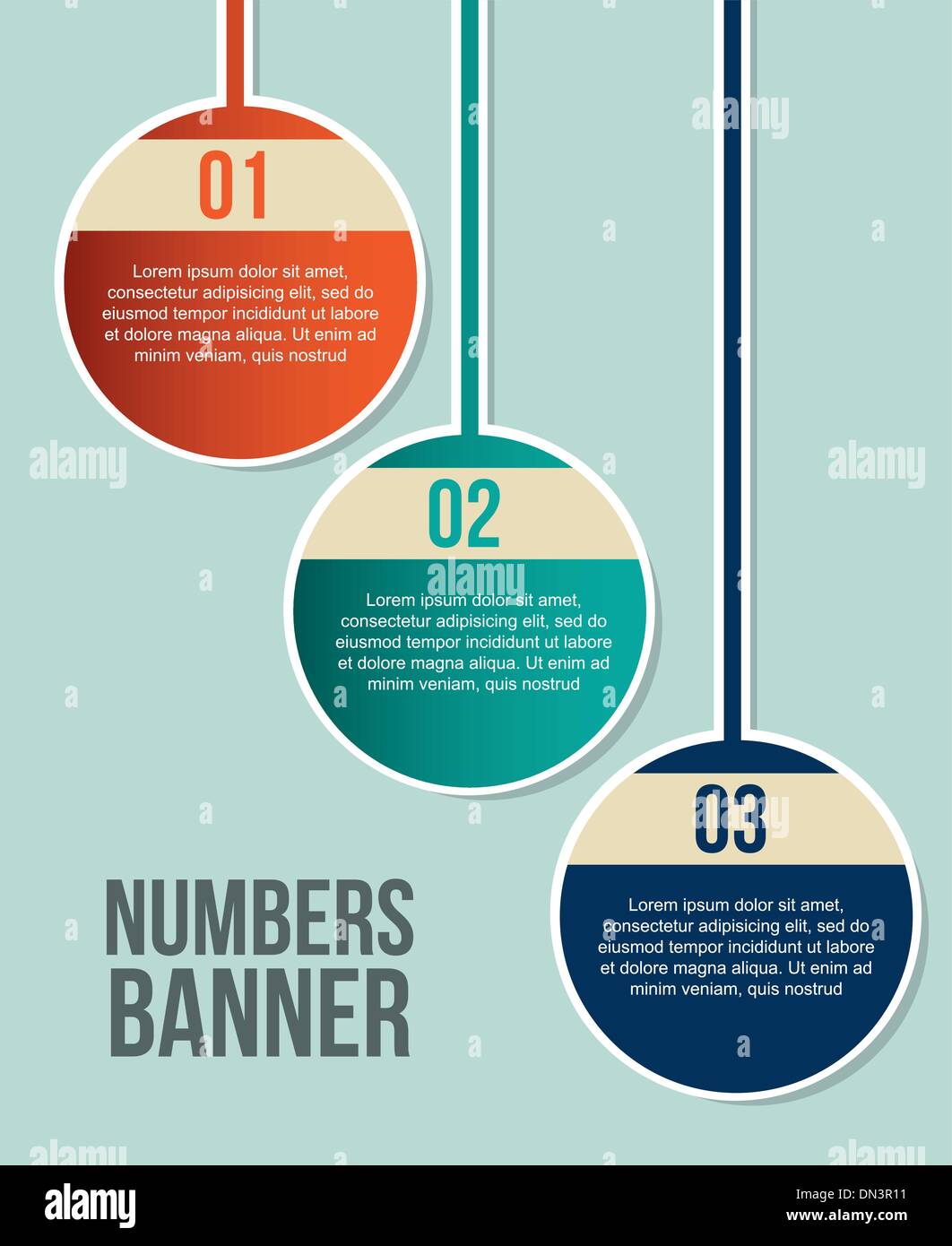 numbers labels Stock Vector