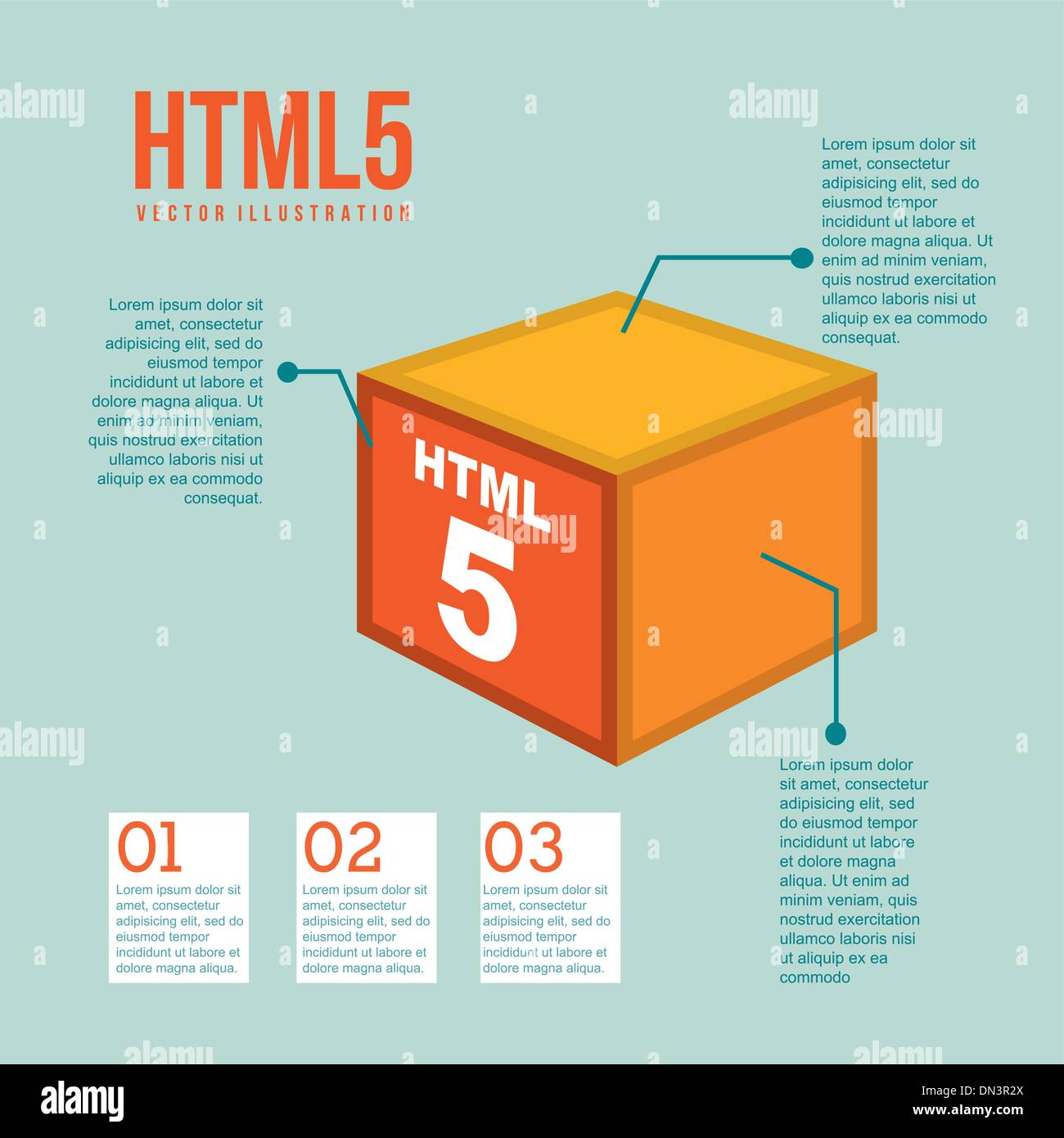 html 5 Stock Vector