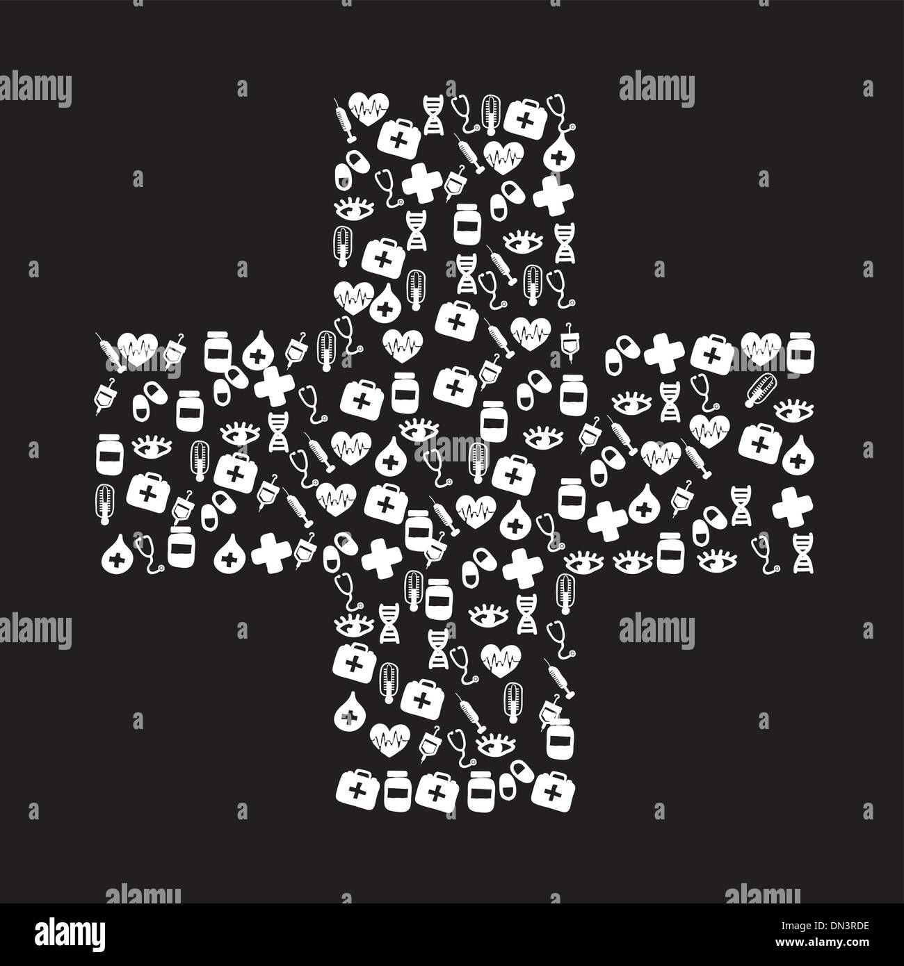 Medical icons black Stock Vector Images - Alamy