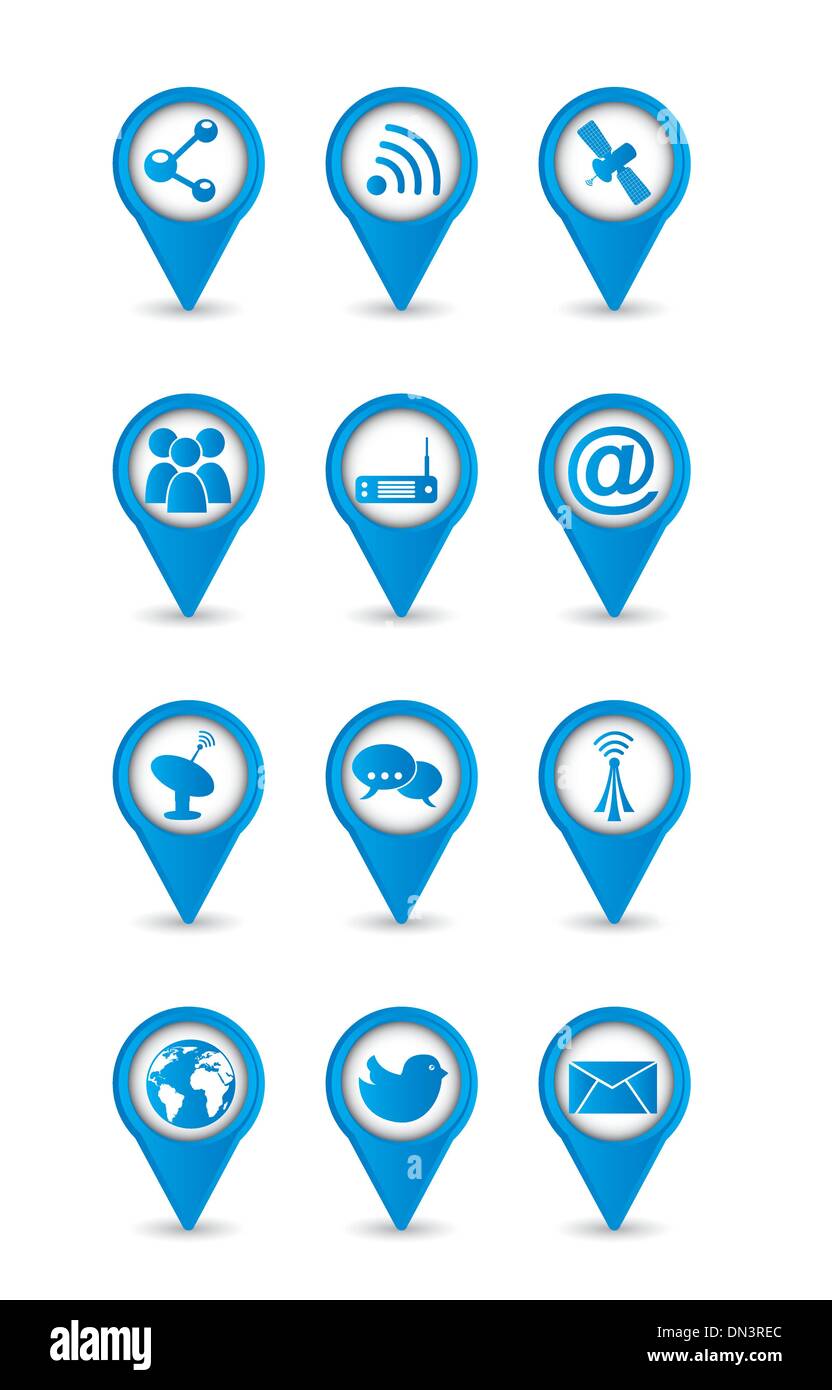 Chat communication icons symbols Stock Vector Images - Alamy