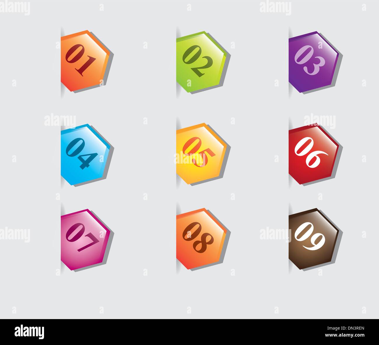 Sequence numbers Stock Vector Images - Alamy