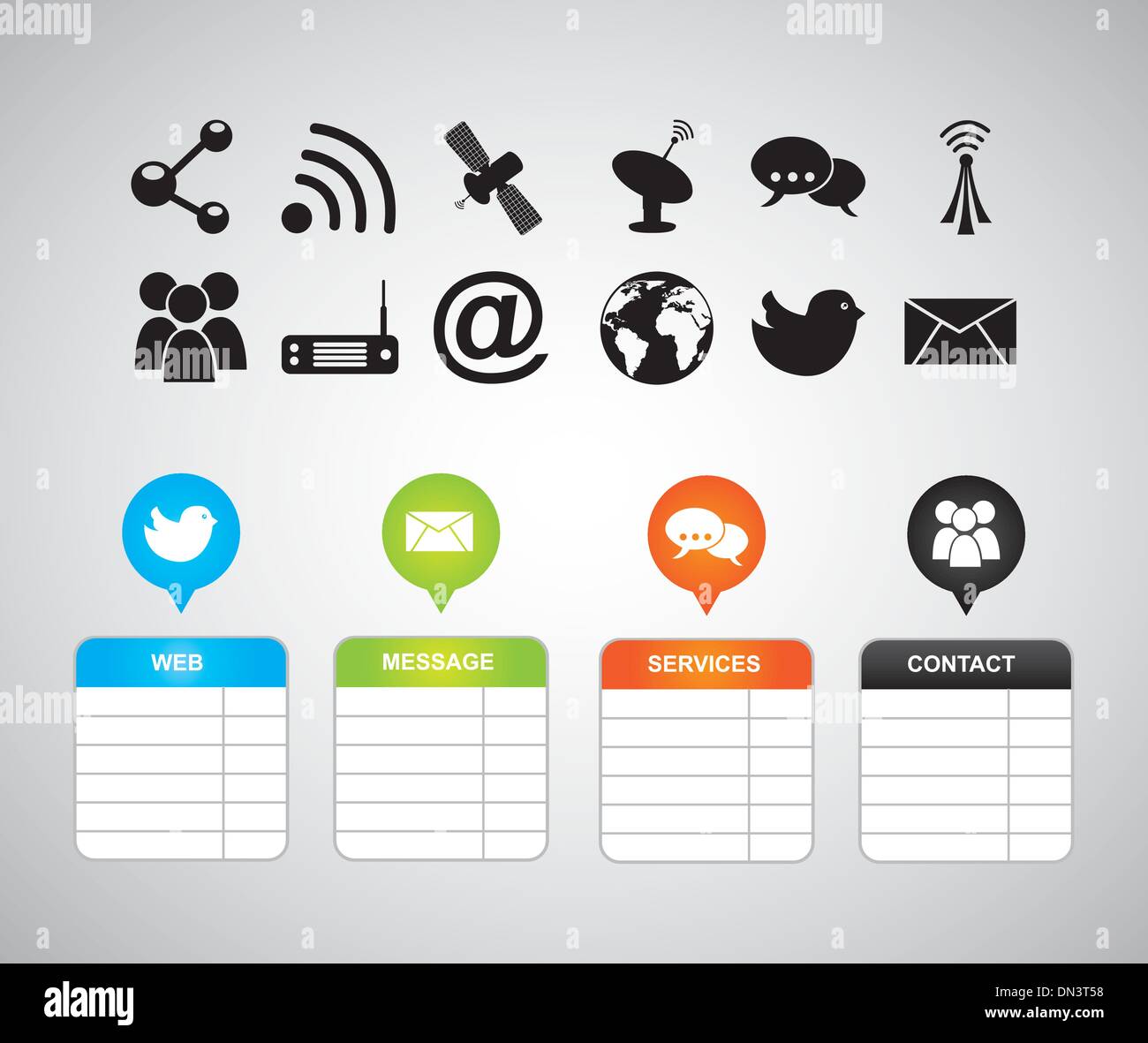 Email subscription communication icon Stock Vector Images Alamy