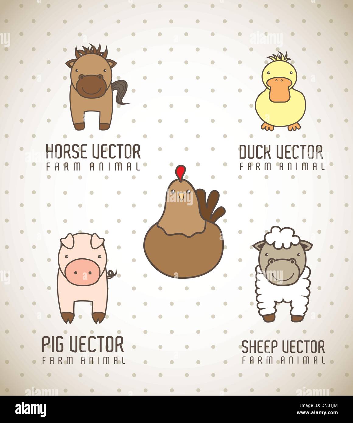 Farm animals vintage Stock Vector Images - Alamy