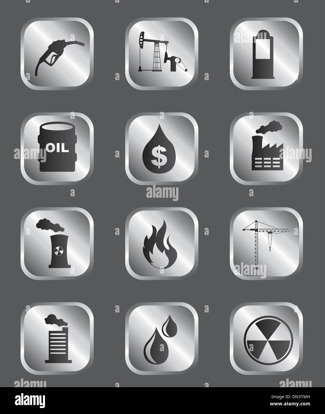 oil icons Stock Vector