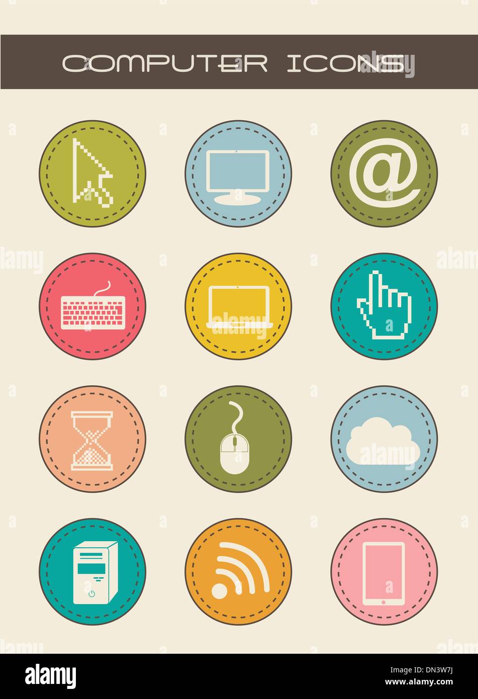 computer icons Stock Vector