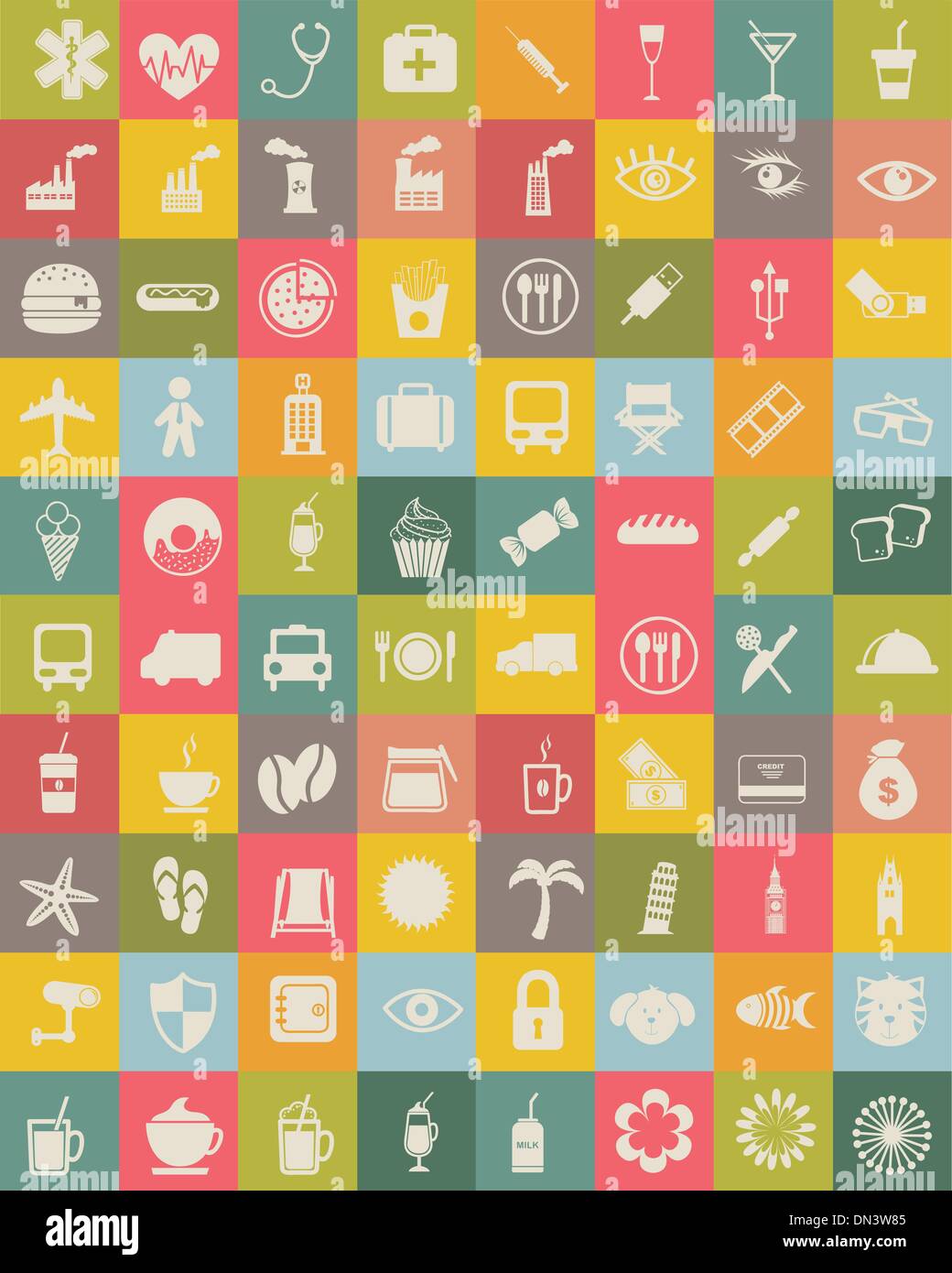 silhouettes icons Stock Vector Image & Art - Alamy