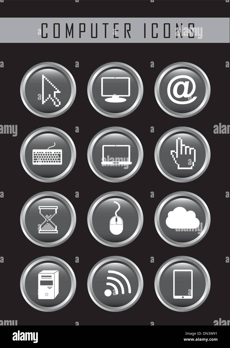 computer icons Stock Vector