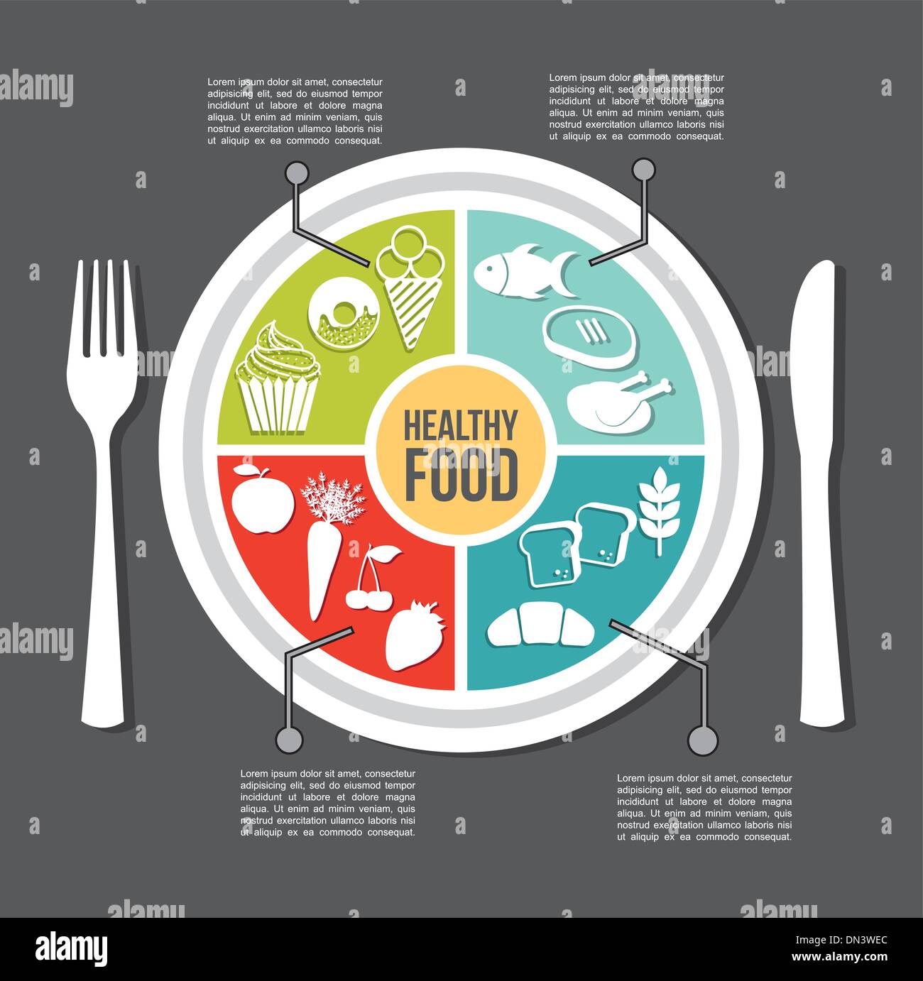 Infographic Healthy Food Stock Vector Images Alamy