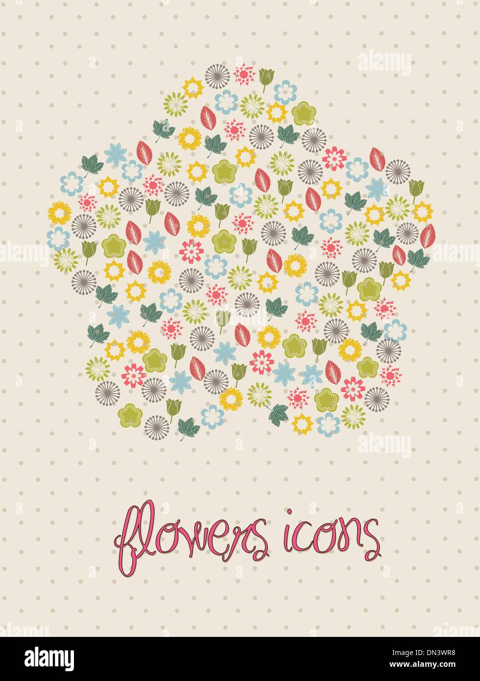 Cute flower clipart icons hi-res stock photography and images - Alamy