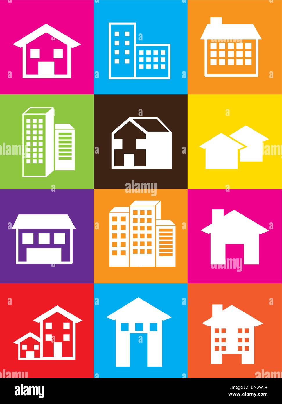 Blue house purple roof Stock Vector Images - Alamy