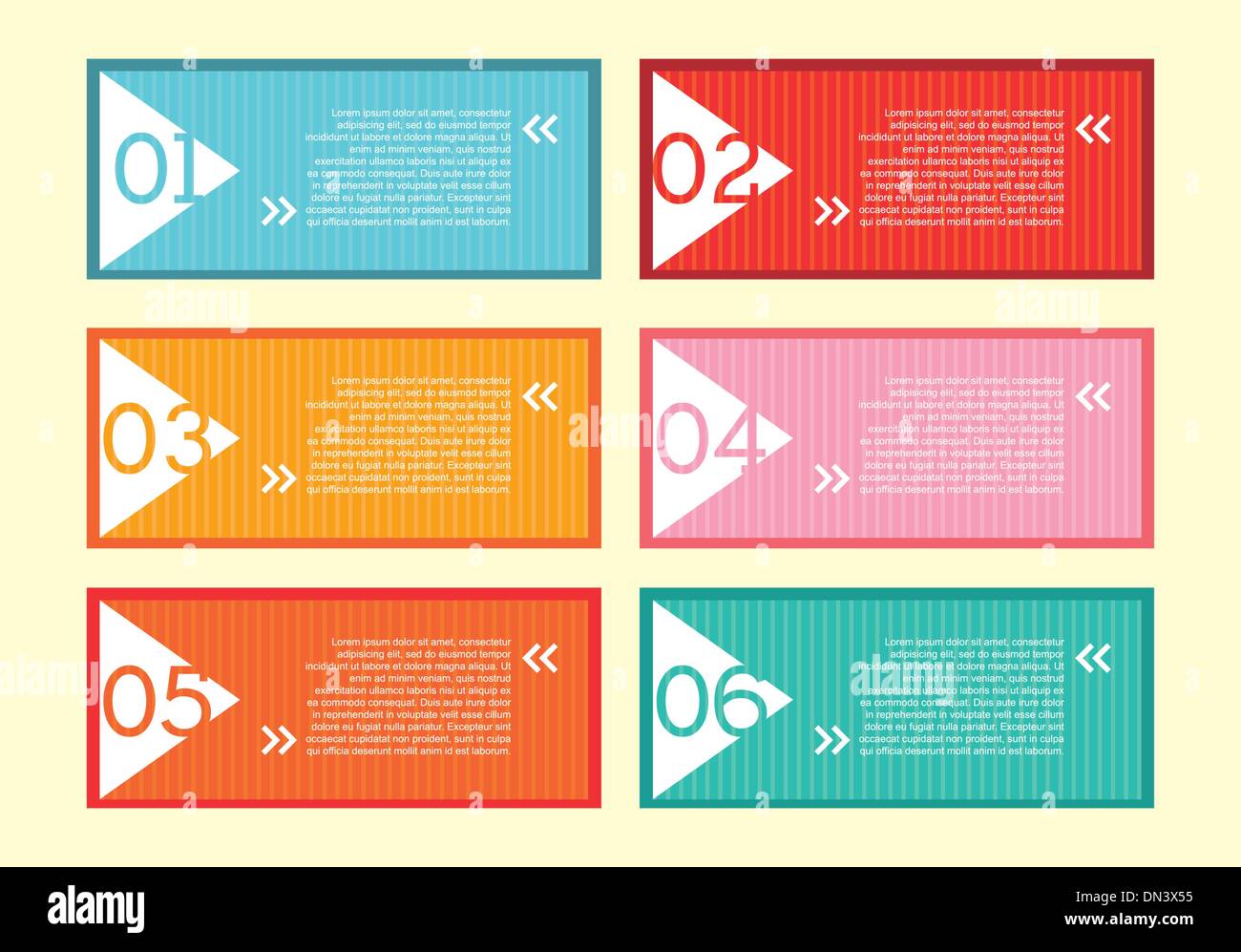 numbers labels Stock Vector
