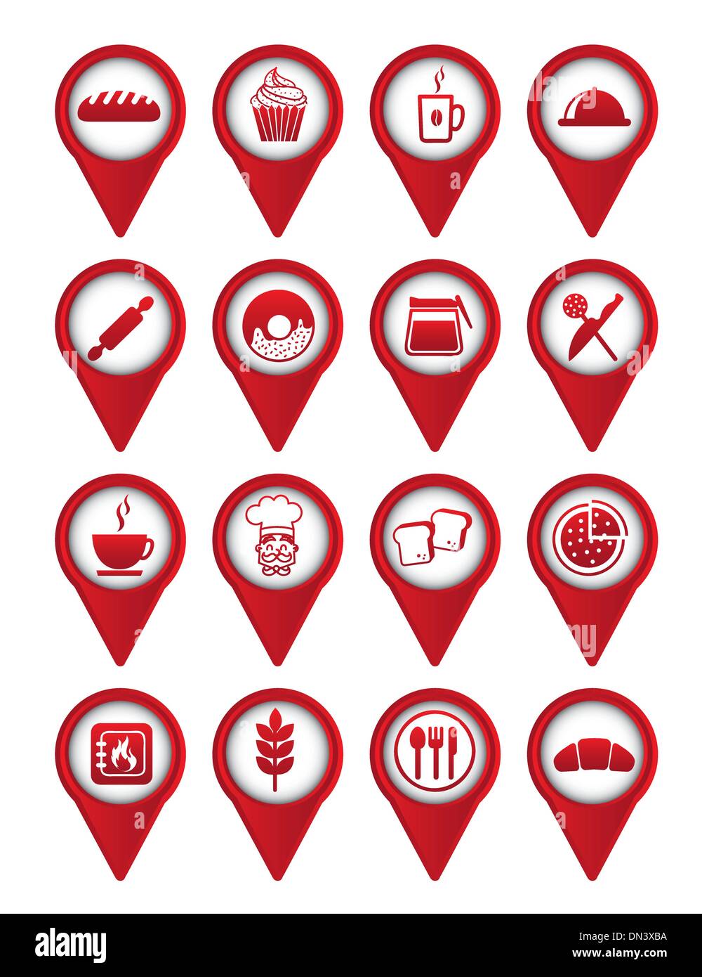 bakery icons Stock Vector