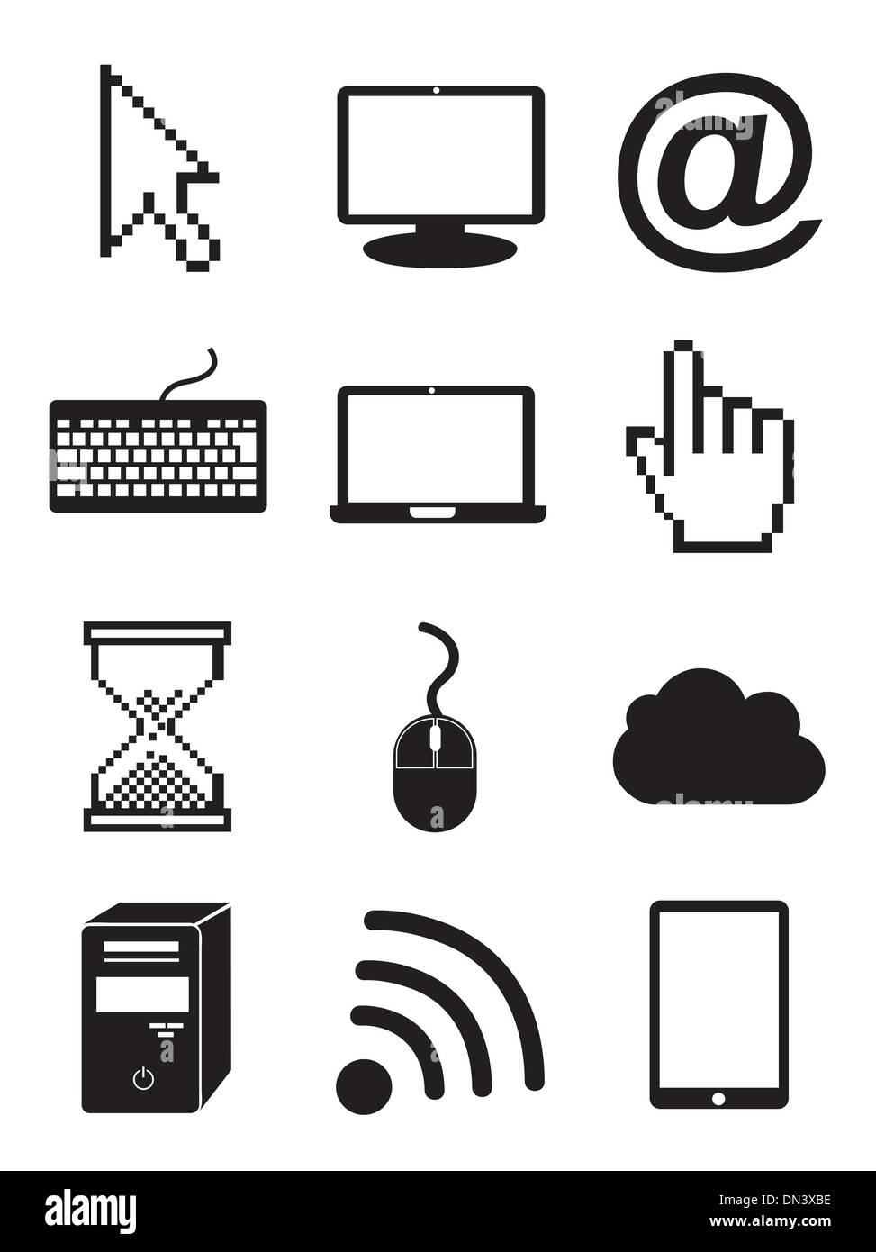 Black computer keyboard phone Stock Vector Images - Alamy