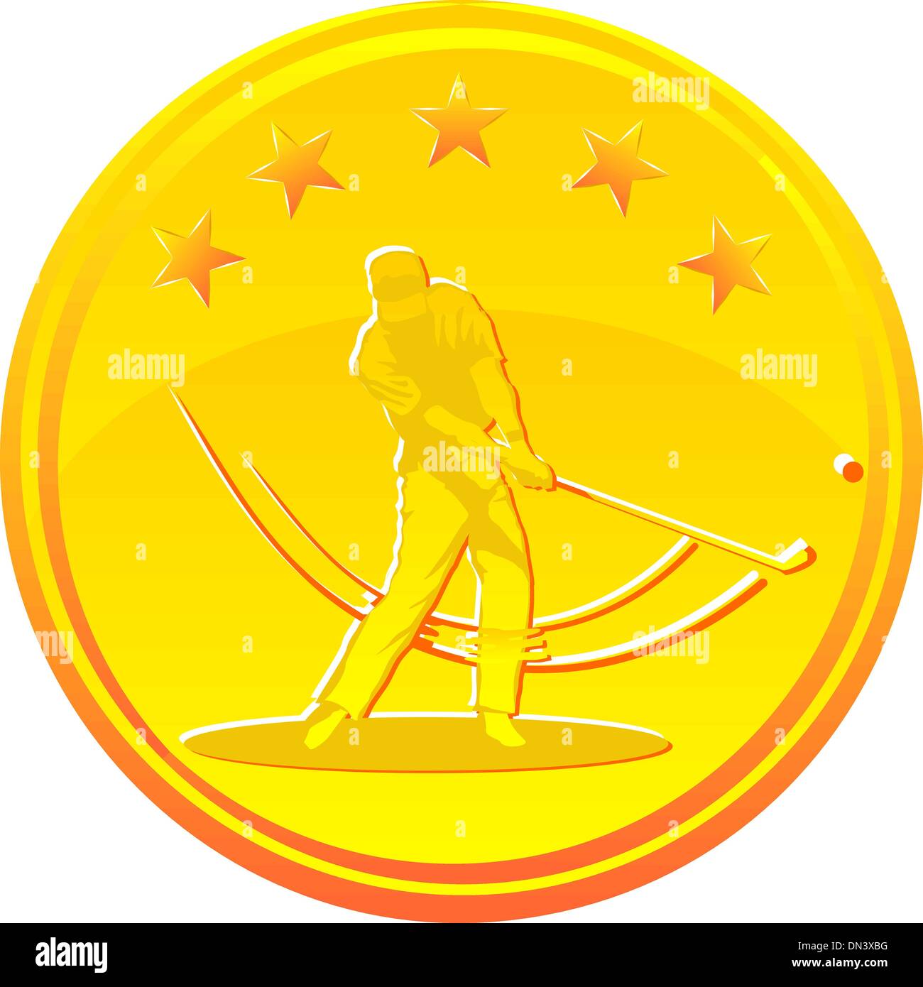 Golf Gold Medal Stock Vector Image & Art Alamy
