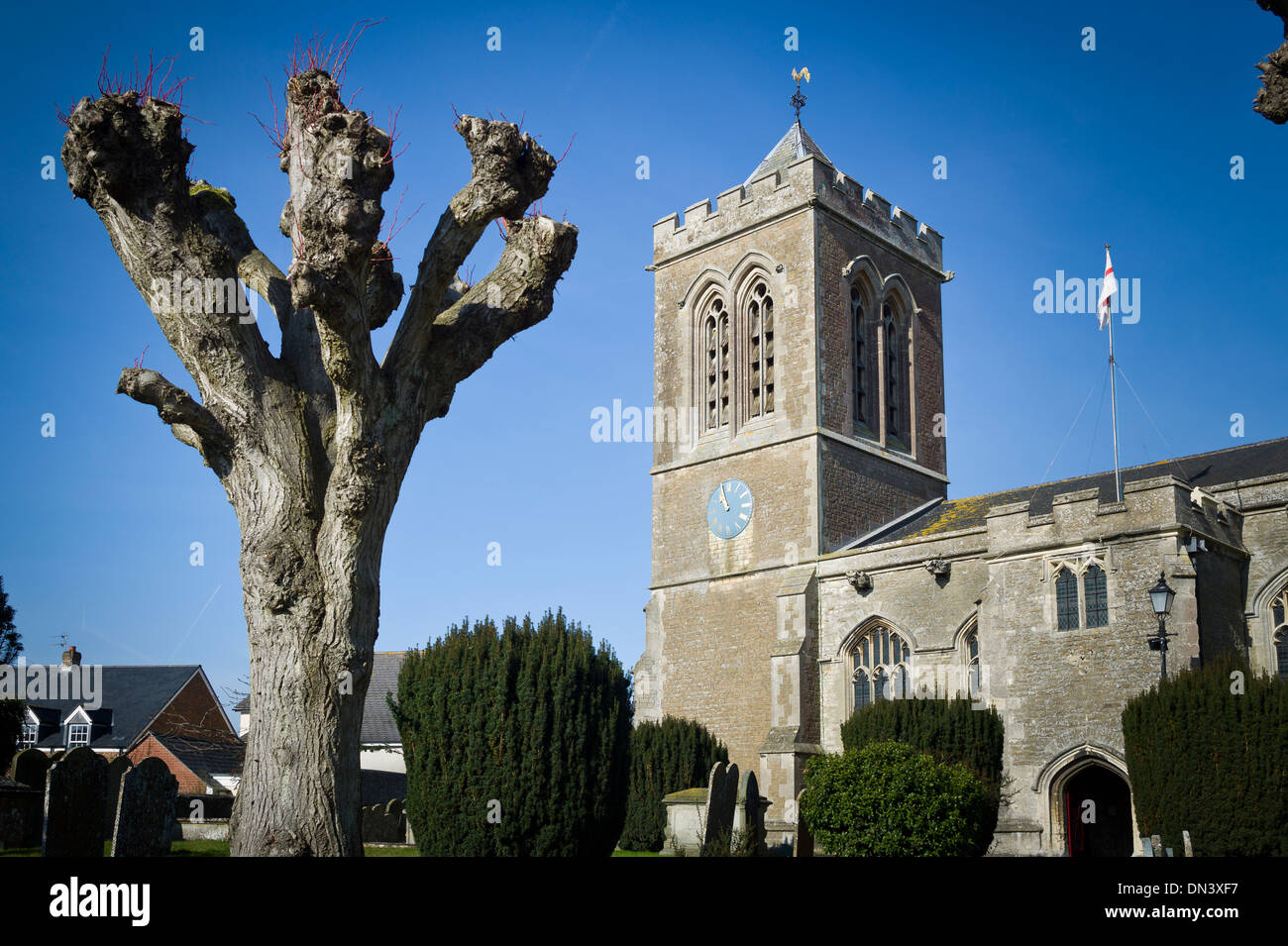 St Bartholomew & All Saints church in Royal Wootton Bassett UK Stock