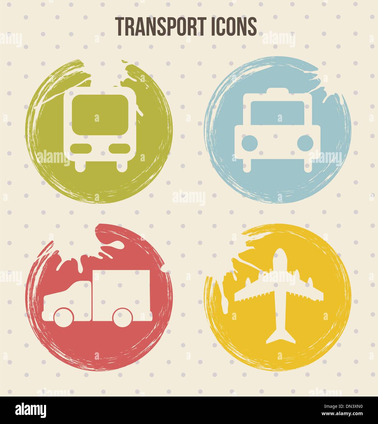 transport icons Stock Vector