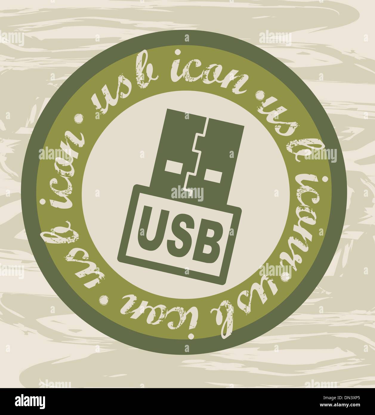 usb icons Stock Vector