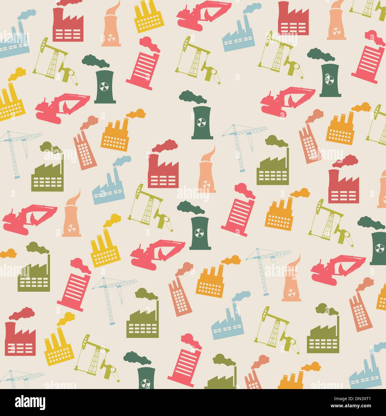 industry icons Stock Vector