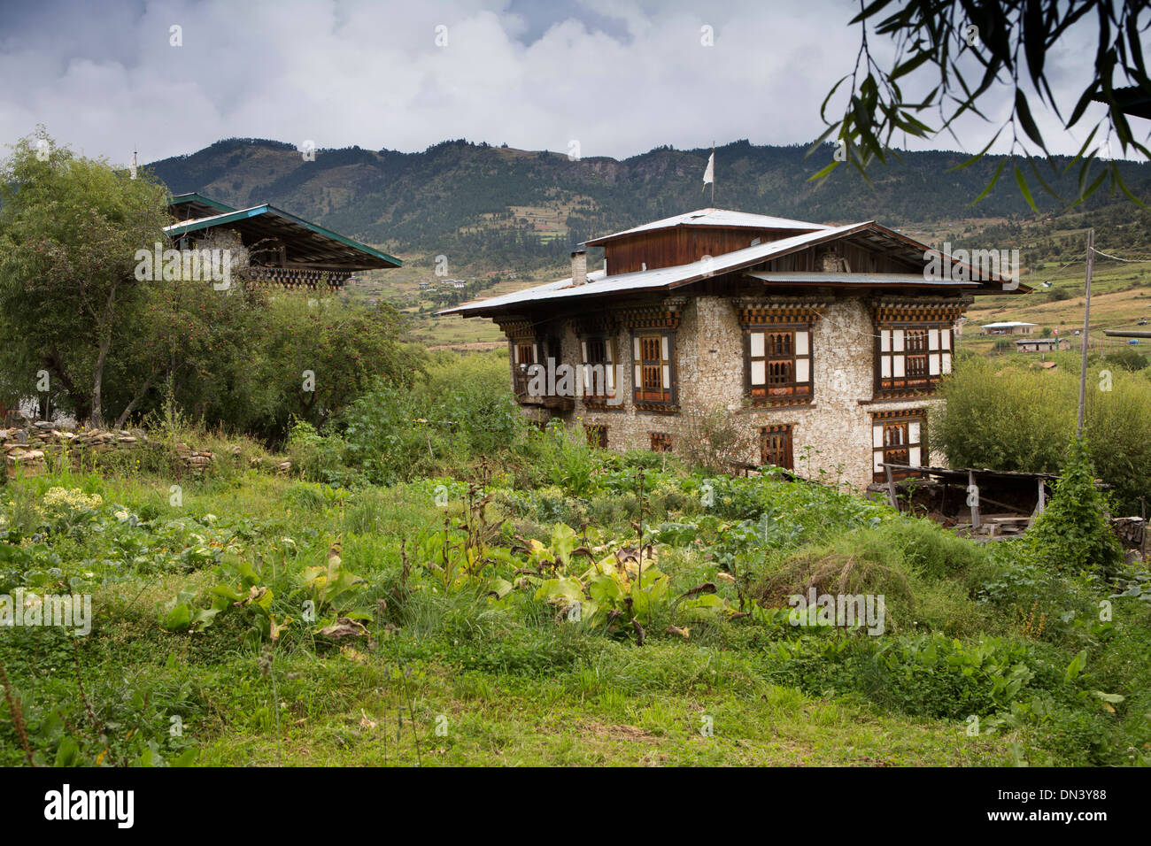 Eastern Bhutan Ura Village Traditionally Constructed Stone And Wood Framed House Eastern Bhutan Ura Village Traditionally Constructed Stone And Wood Framed House