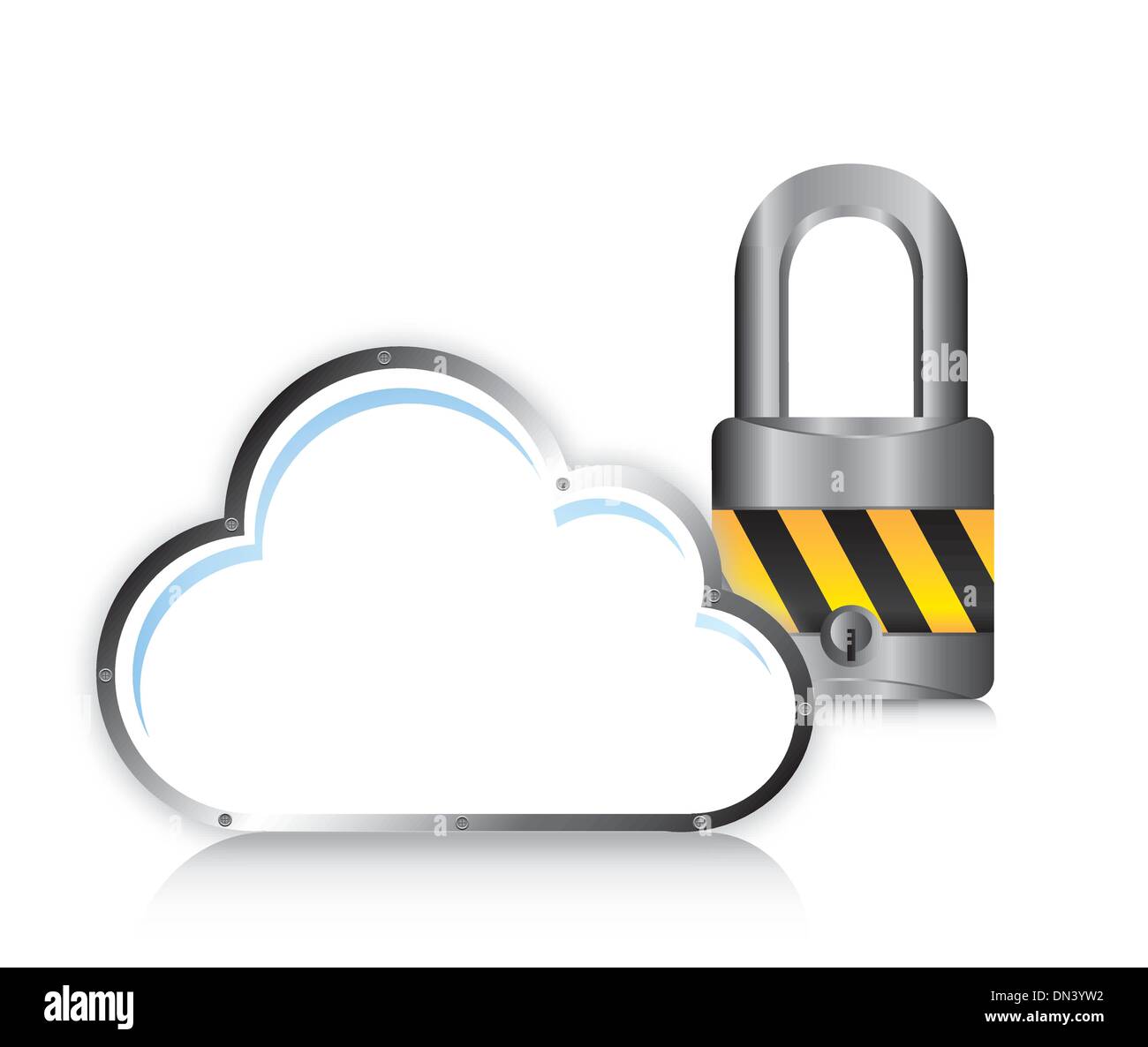 cloud computing security Stock Vector