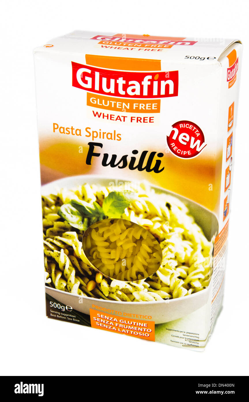 Glutafin gluten and wheat free fusilli pasta spirals Stock Photo