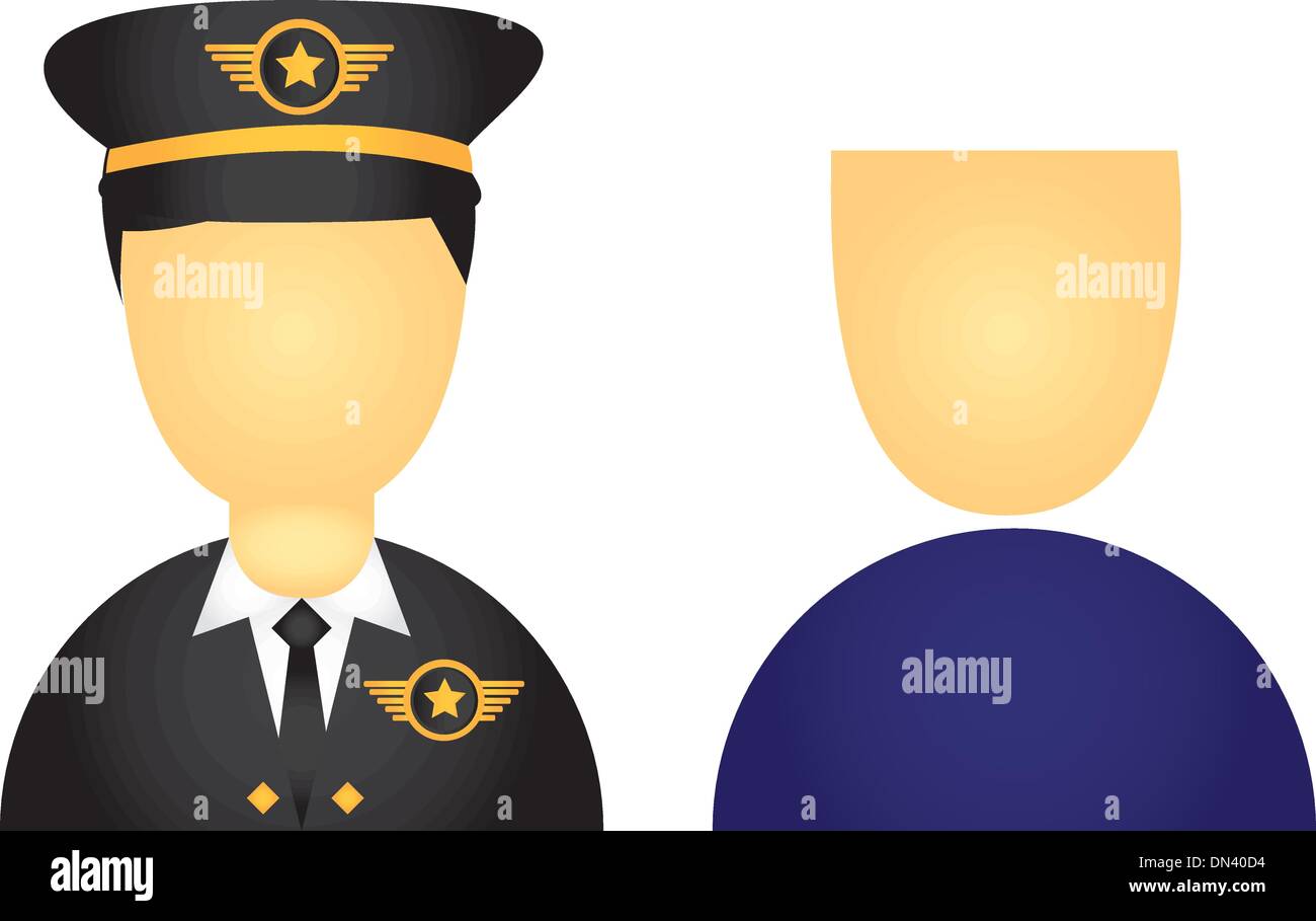pilot icons Stock Vector